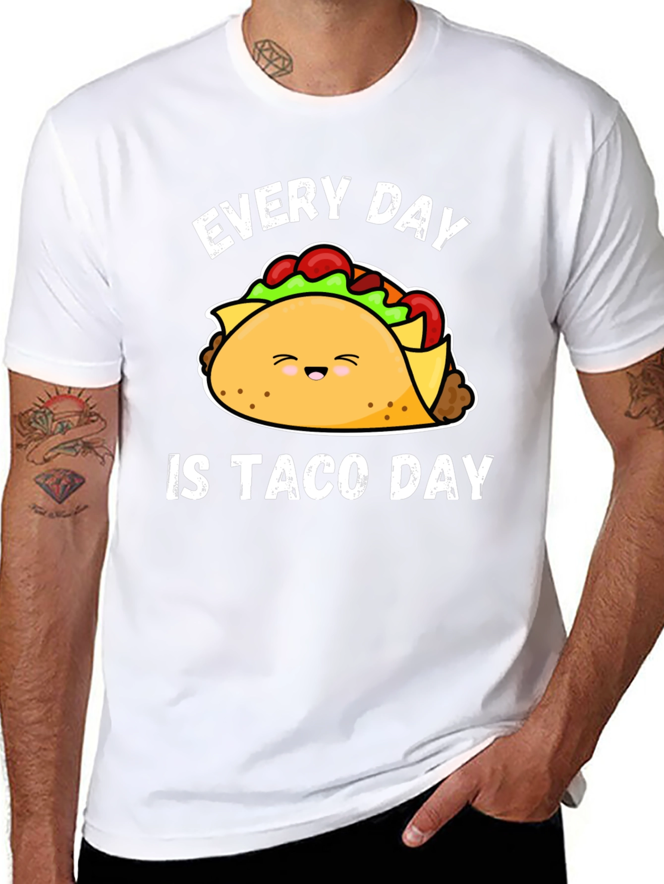 Black Every Day is Taco Day Graphic Tee view 8