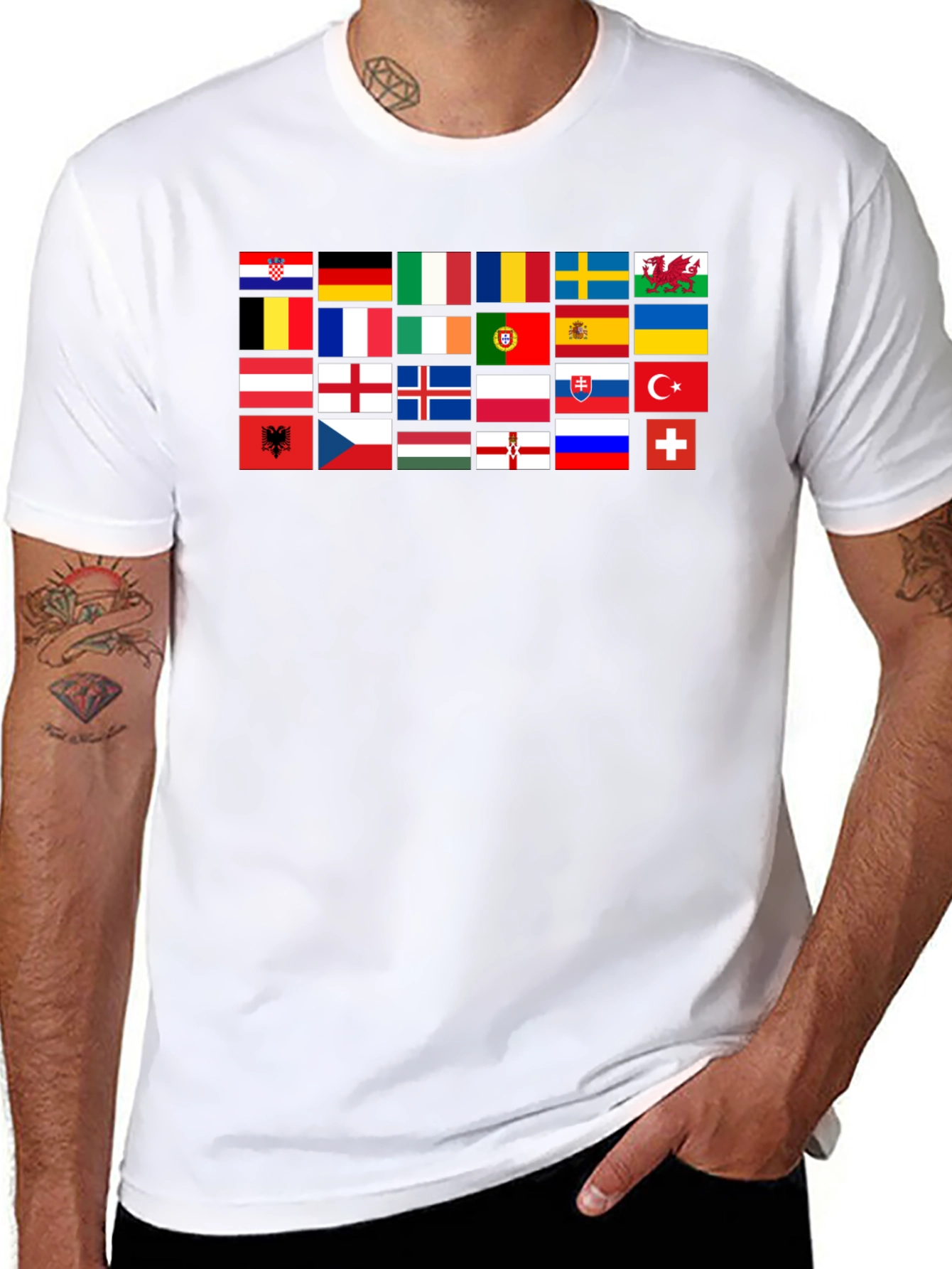 Flags of Europe Graphic T-Shirt - 8