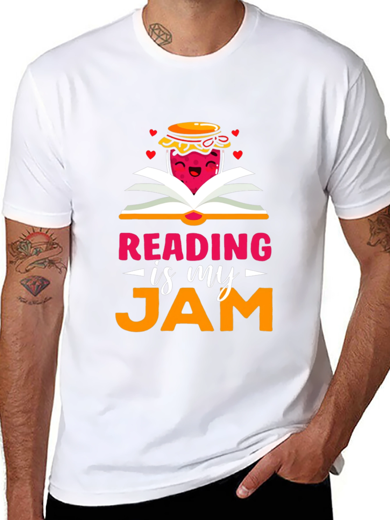 Black Reading is my Jam Black T-Shirt view 8