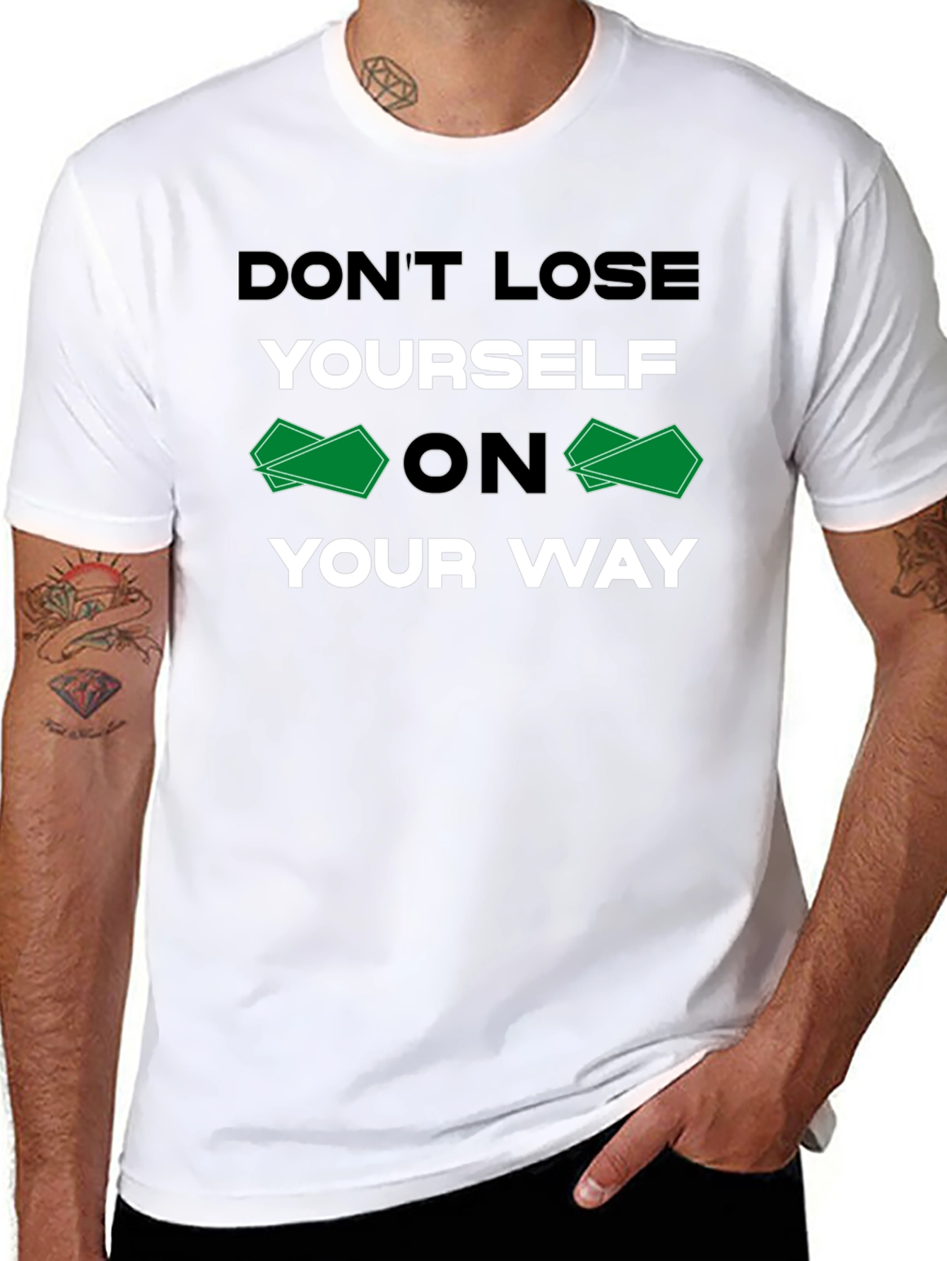 Black Don't Lose Yourself T-Shirt view 8