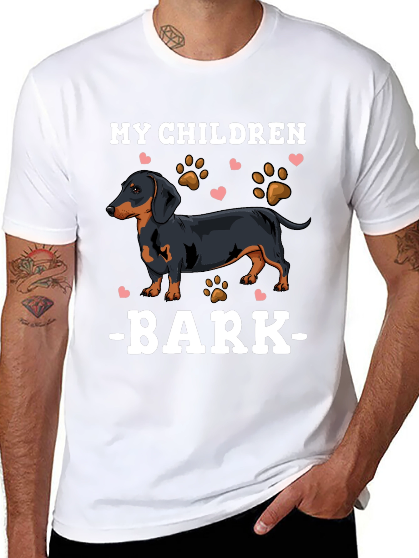 Black My Children Bark Dog Lover T-Shirt view 8