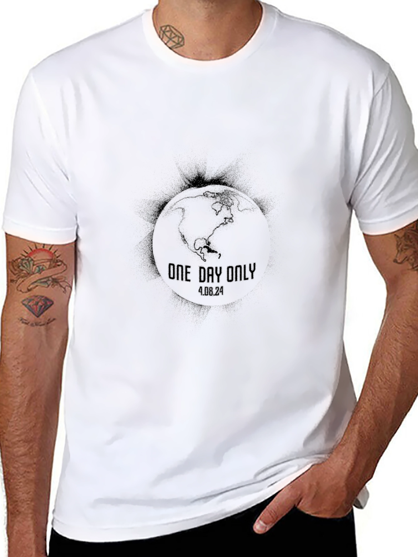 Black One Day Only Black T-Shirt view 8