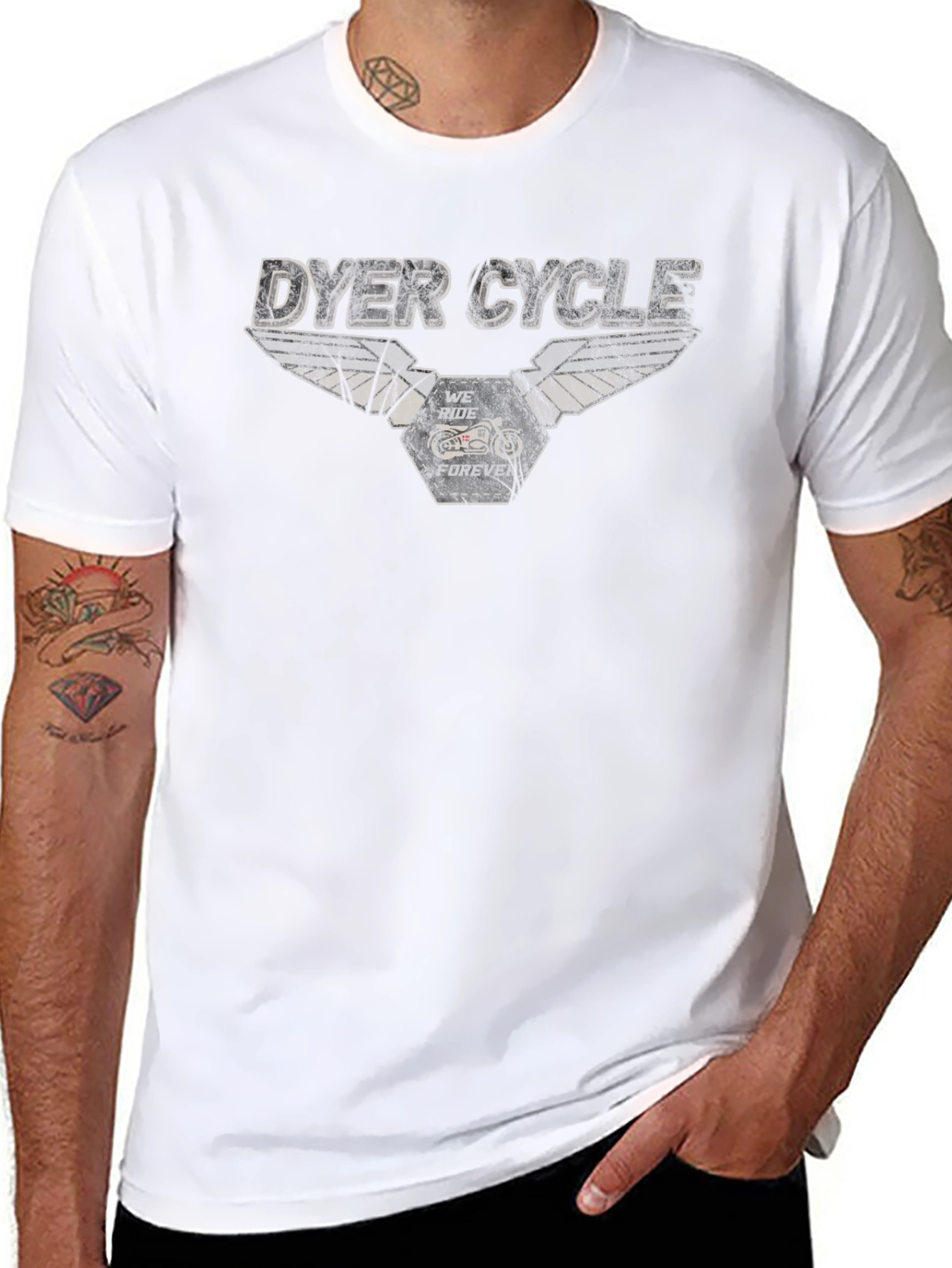 Black Dyer Cycle Black Graphic Tee - We Ride Forever view 8