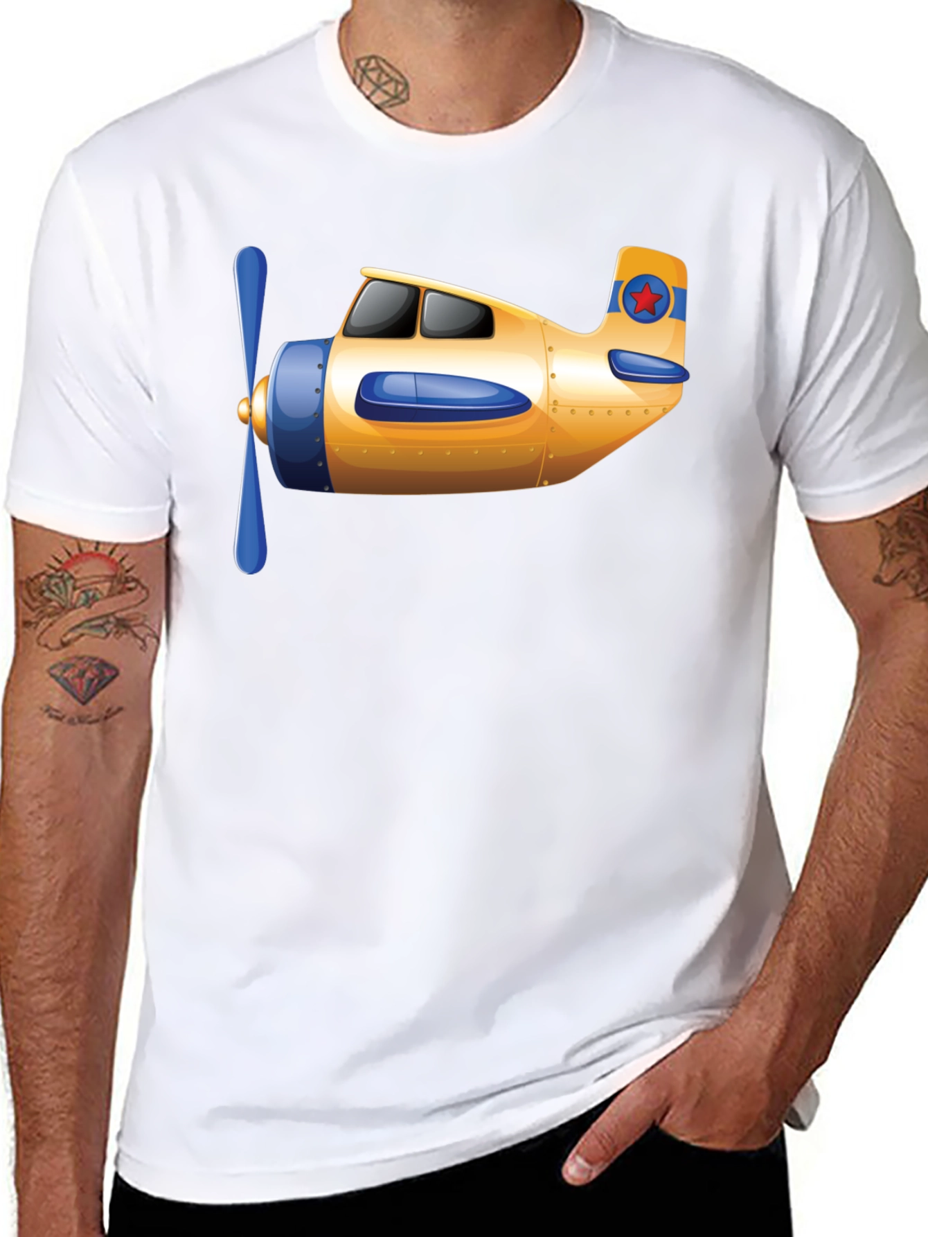 Airplane Graphic T-Shirt - Novelty Aviation Tee - 8