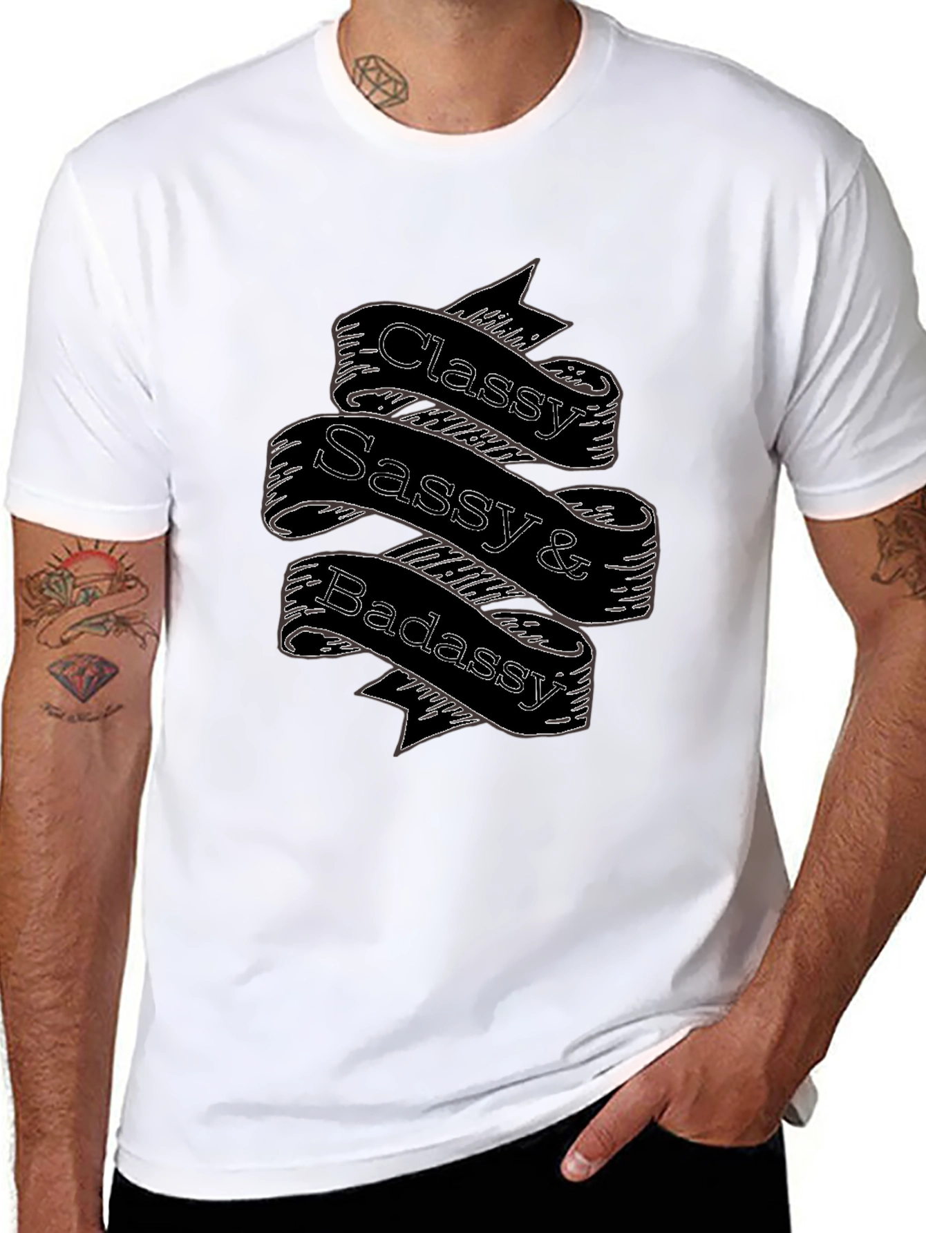 Black Classy Sassy Badassy Black T-Shirt view 8