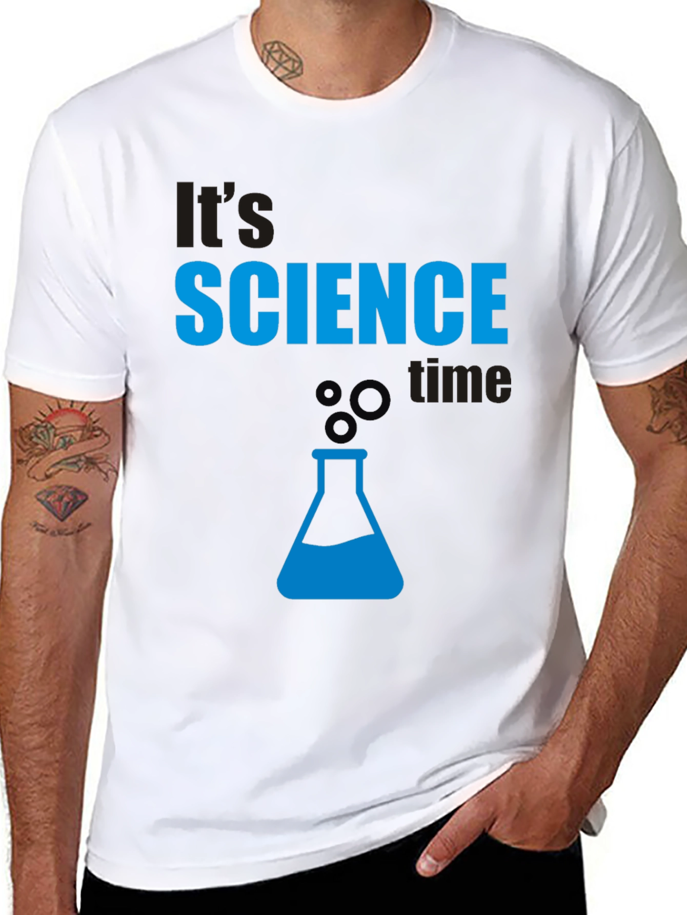 Black It's Science Time T-Shirt view 8