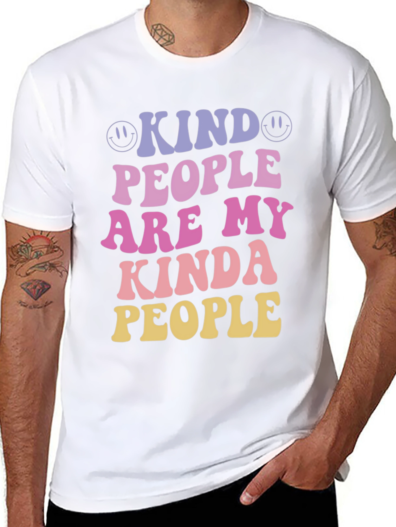 Black Kind People Graphic T-Shirt - Positive Vibes view 8