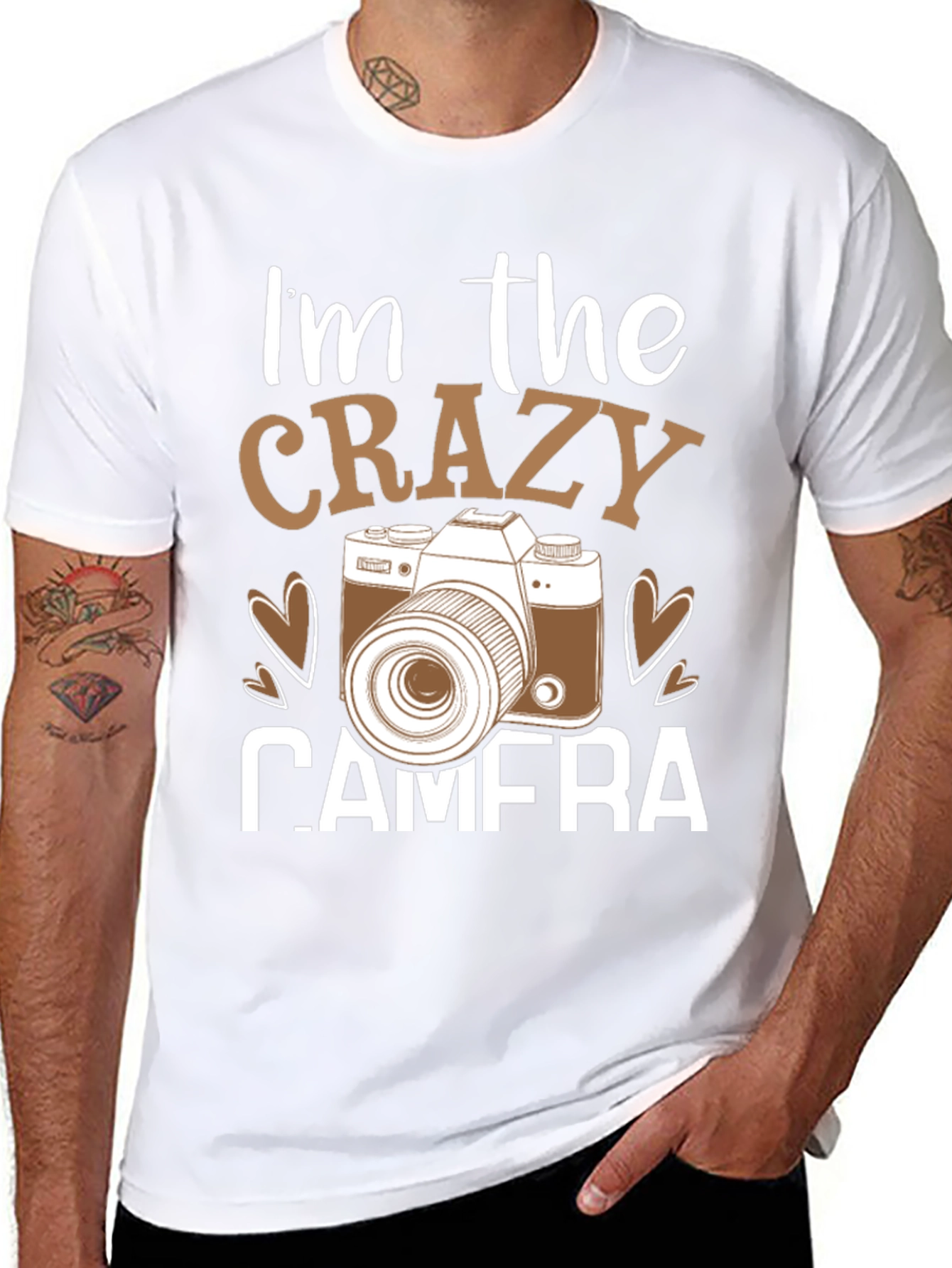 Black Crazy Camera T-Shirt - Photography Lover Gift view 8