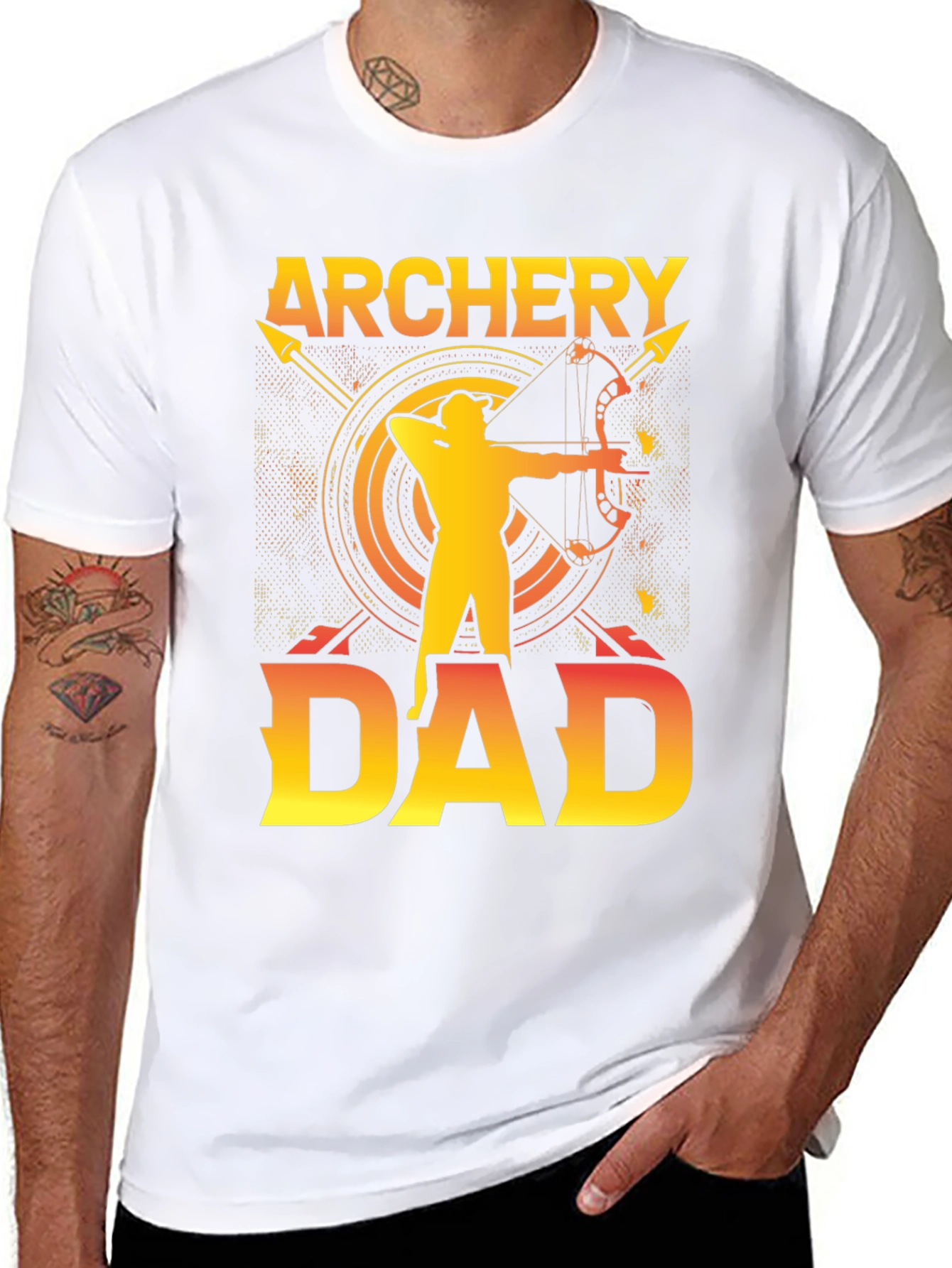 Black Archery Dad Graphic T-Shirt view 8