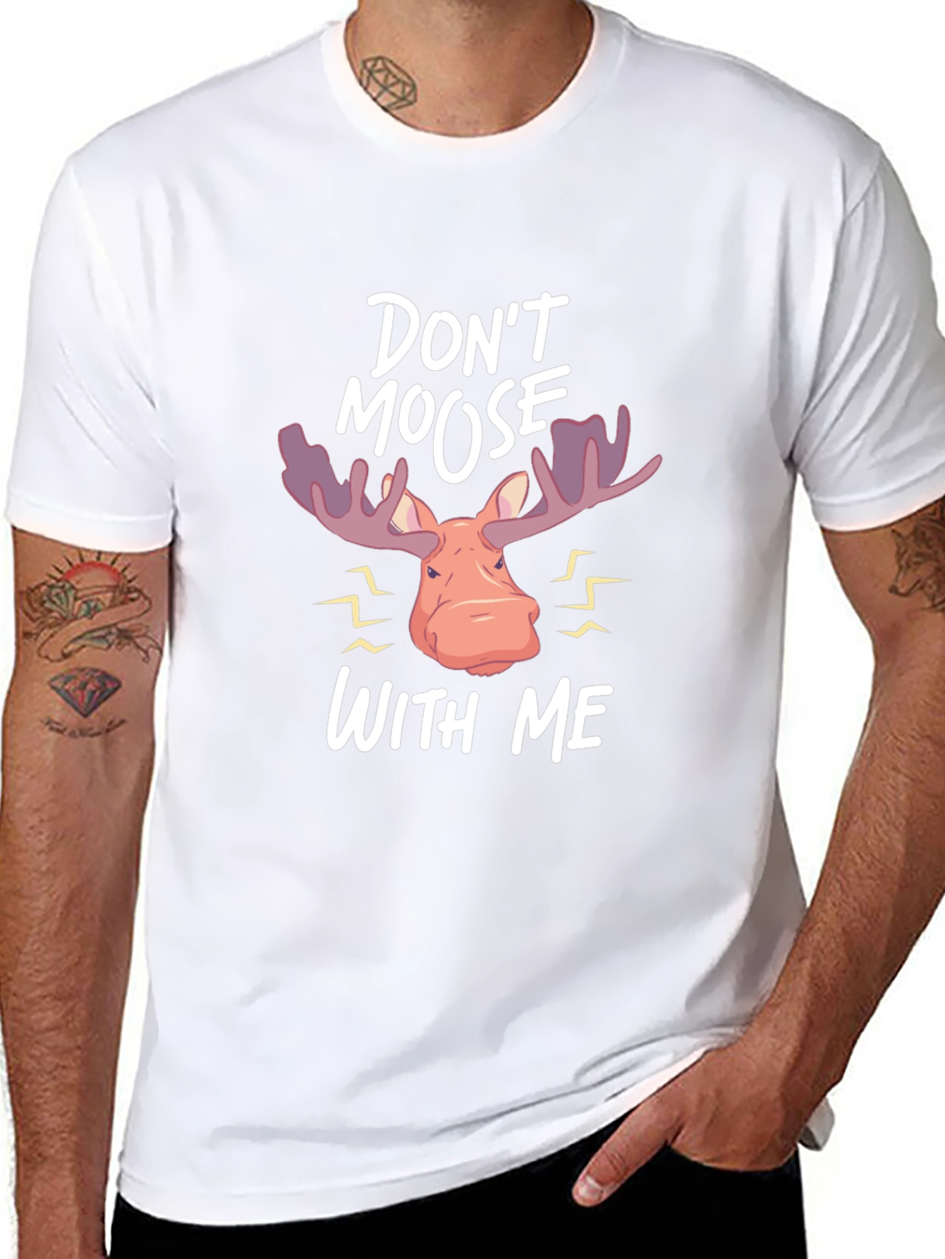 Black Don't Moose With Me T-Shirt view 8