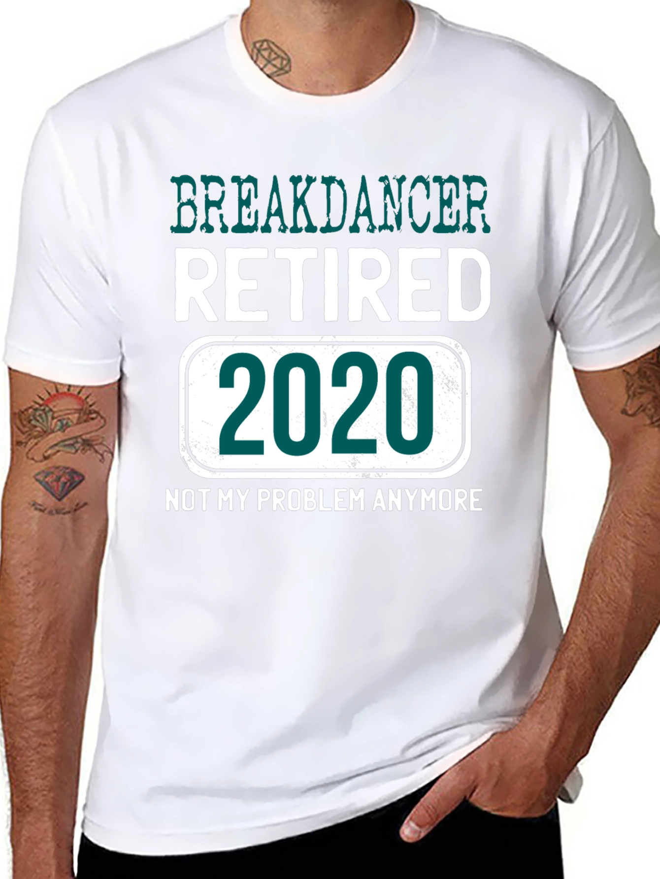 Black Retired Breakdancer 2020 T-Shirt view 8
