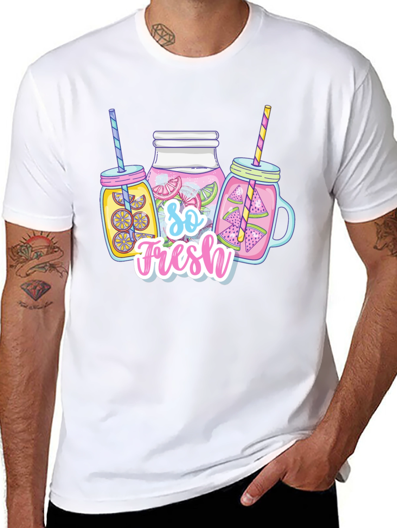 Black So Fresh Summer Drink T-Shirt view 8