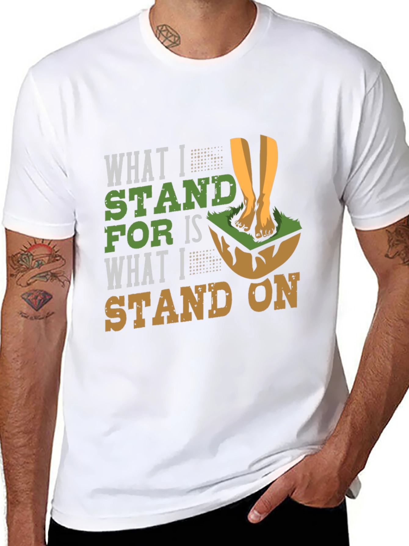 Black What I Stand For Graphic Tee view 8