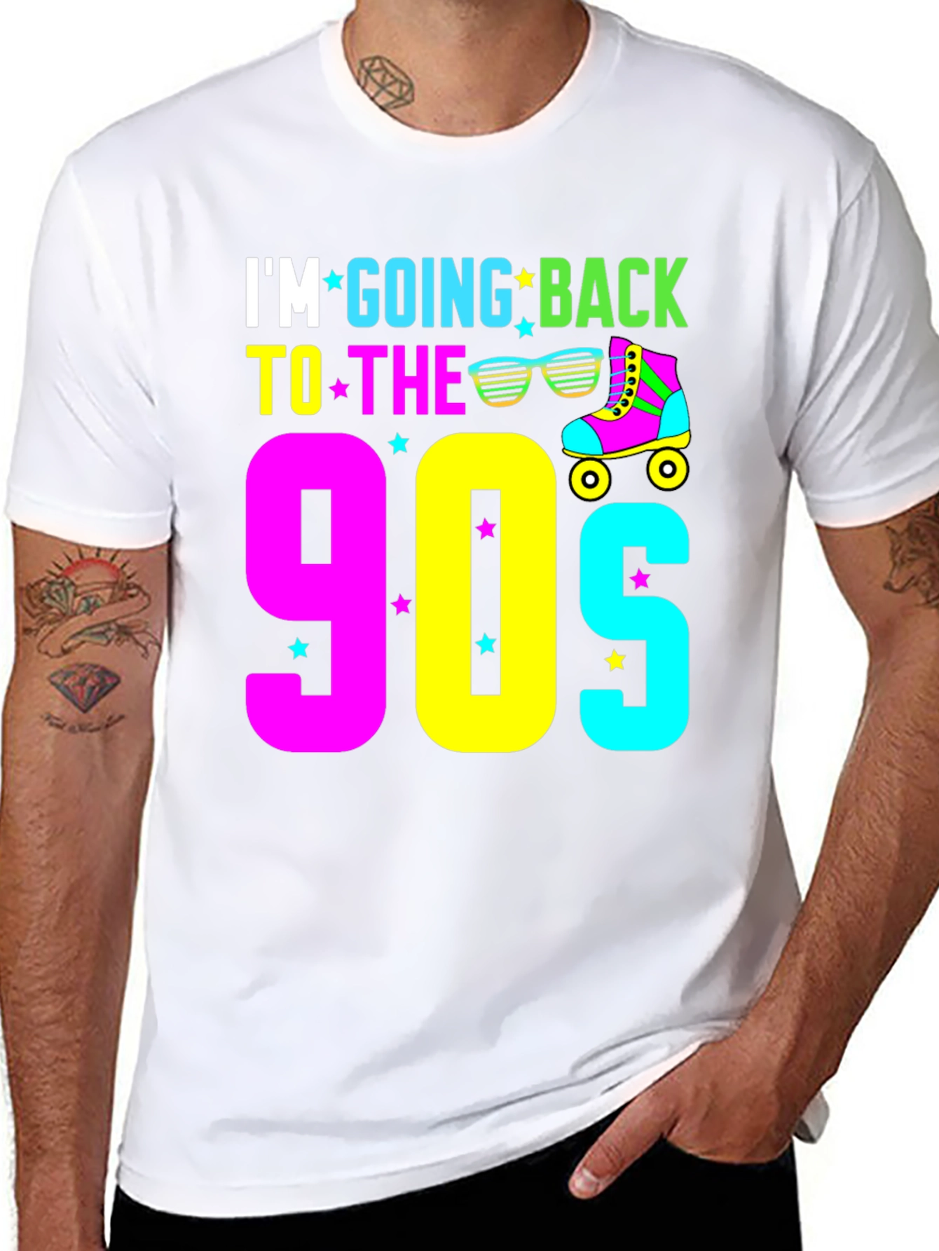 Black 90s Throwback T-Shirt view 8