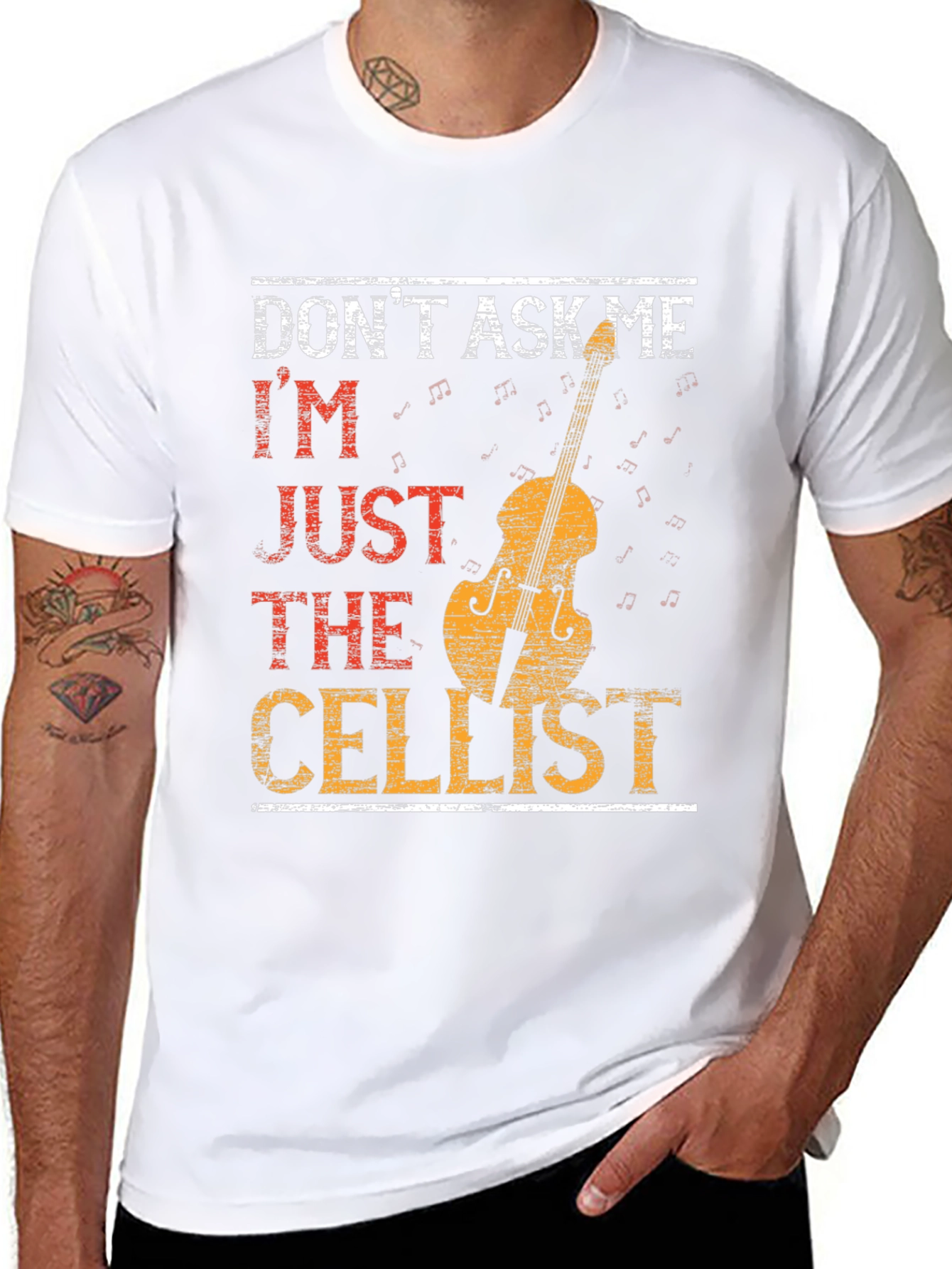 Black Don't Ask Me I'm Just The Cellist T-Shirt view 8