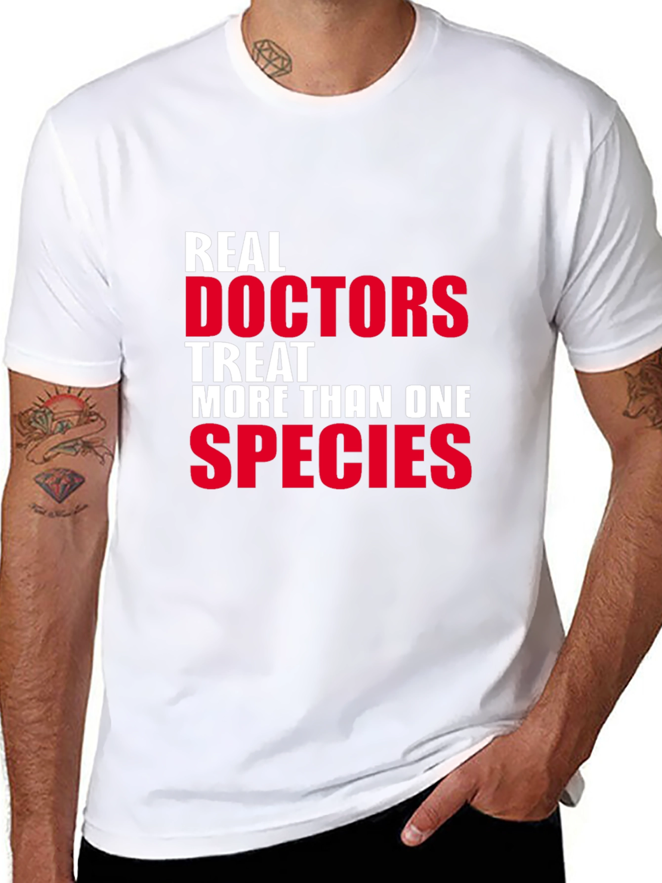 Black Real Doctors Treat More Than One Species T-Shirt view 8