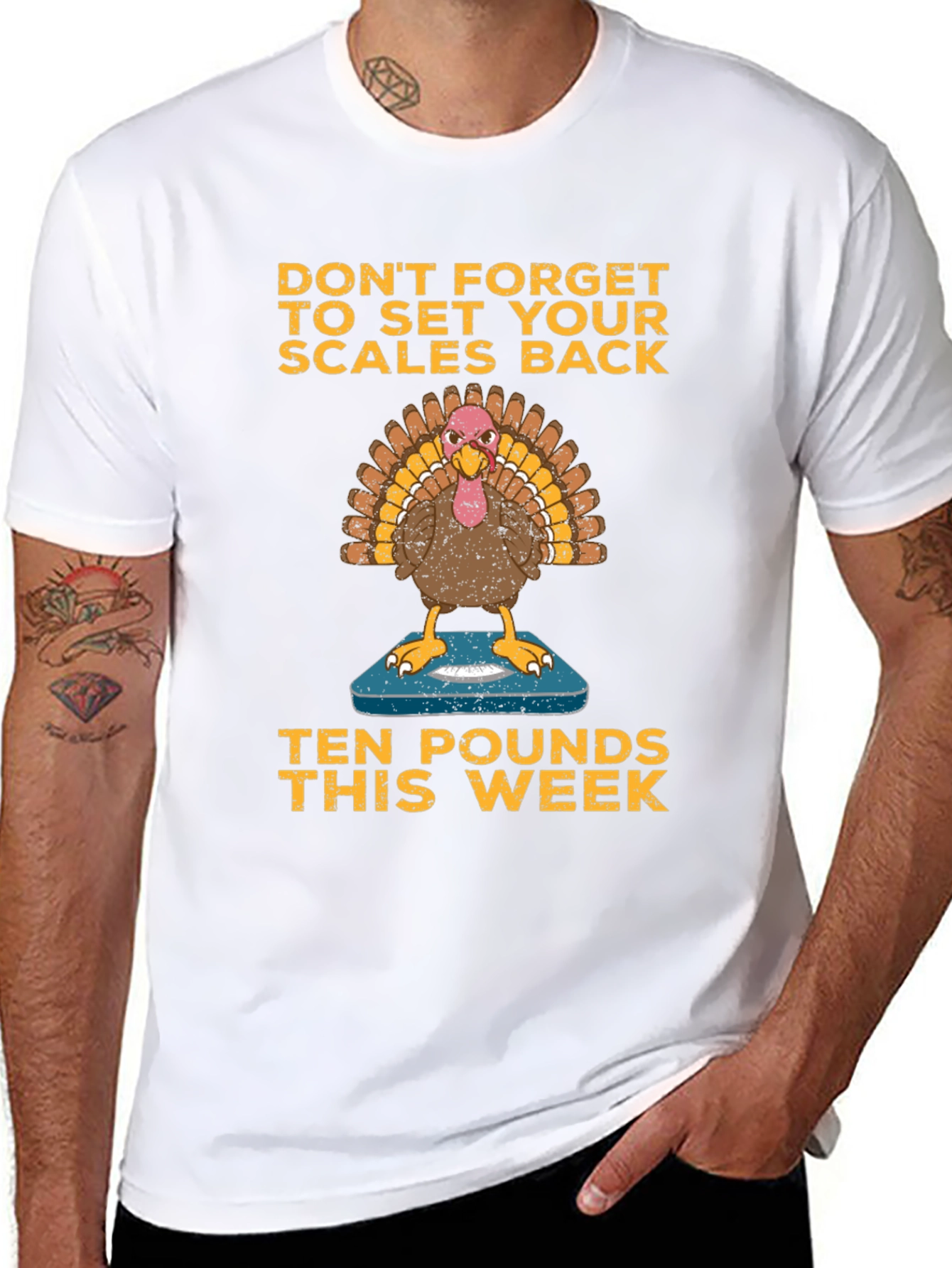 Black Funny Thanksgiving Turkey Diet T-Shirt view 8