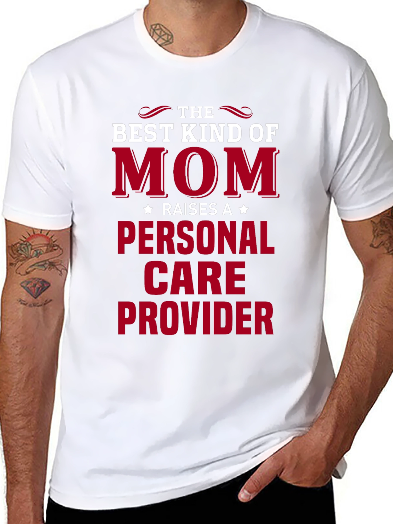 Black Best Kind of Mom T-Shirt - Personal Care Provider view 8
