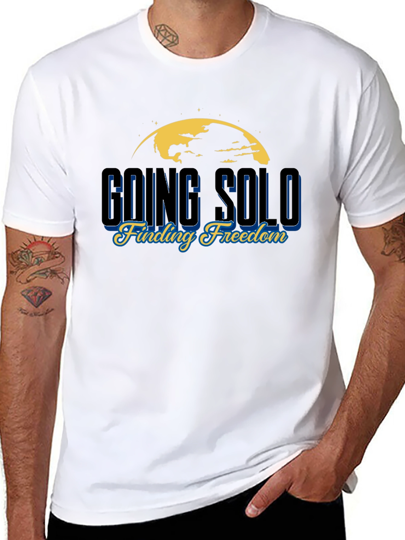 Black Going Solo Graphic T-Shirt view 8