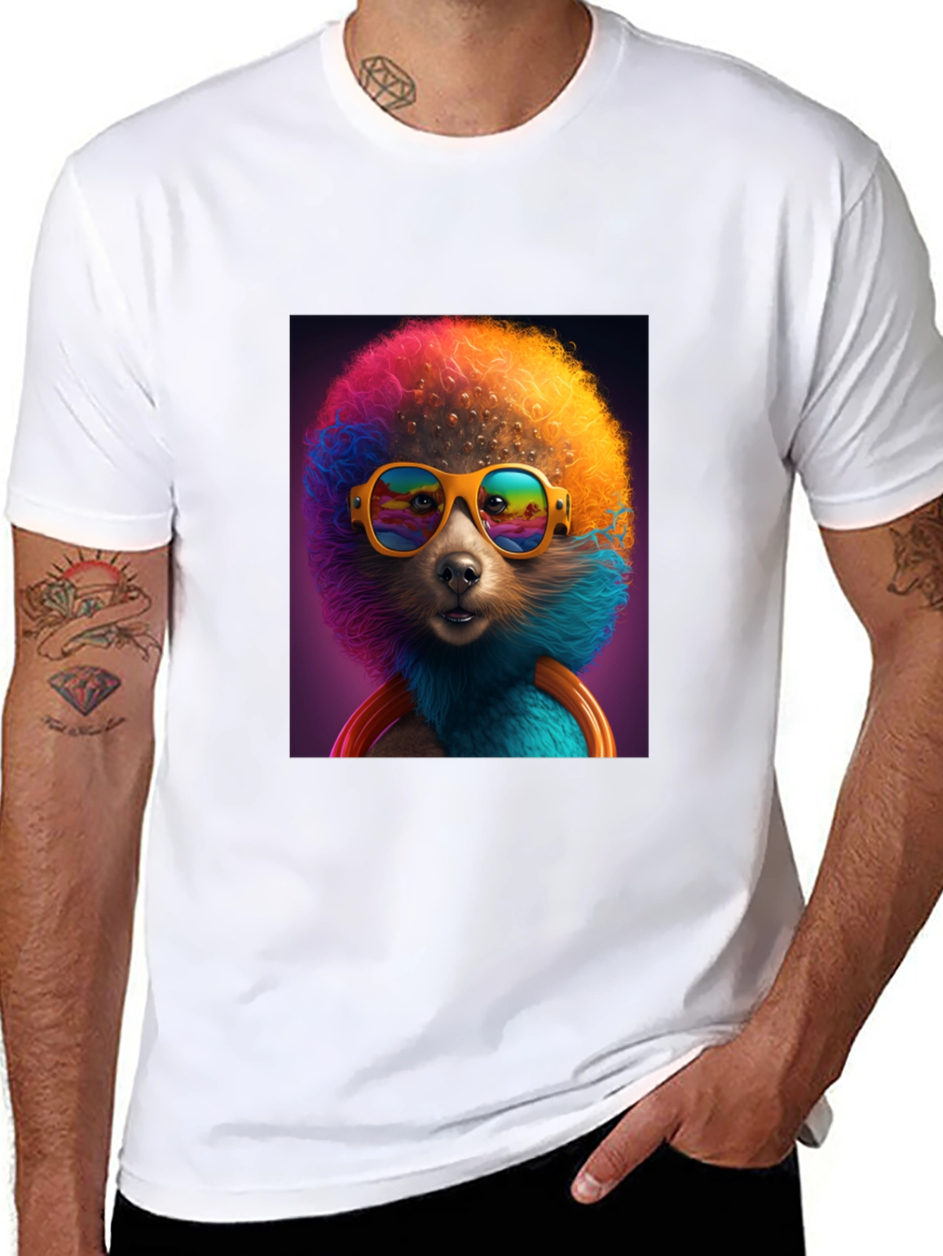 Black Cool Dog Tee: Colorful & Fun view 8