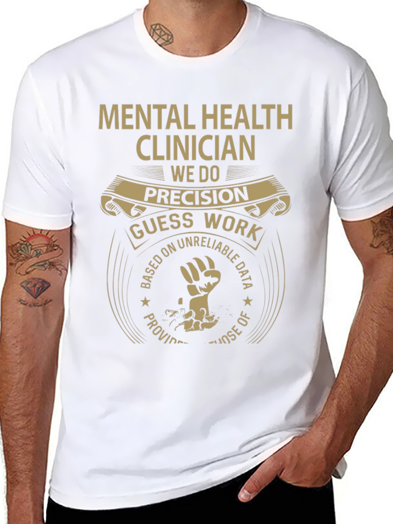 Black Mental Health Clinician T-Shirt view 8