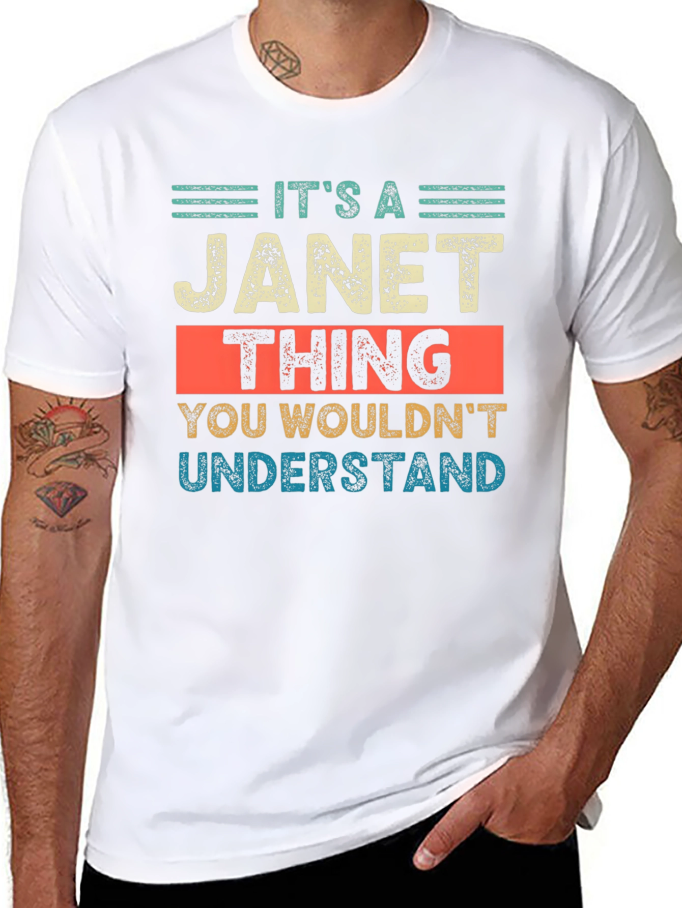 Black It's a Janet Thing T-Shirt - Unique Name Gift Tee view 8