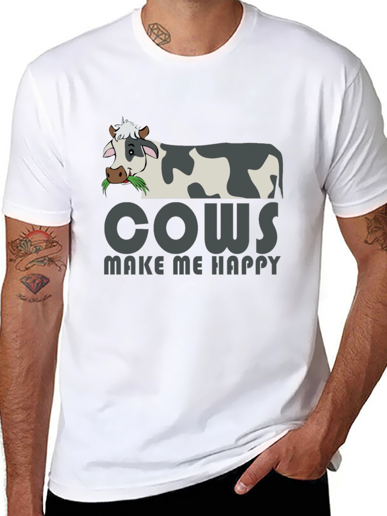 Black Cows Make Me Happy Graphic Tee view 8