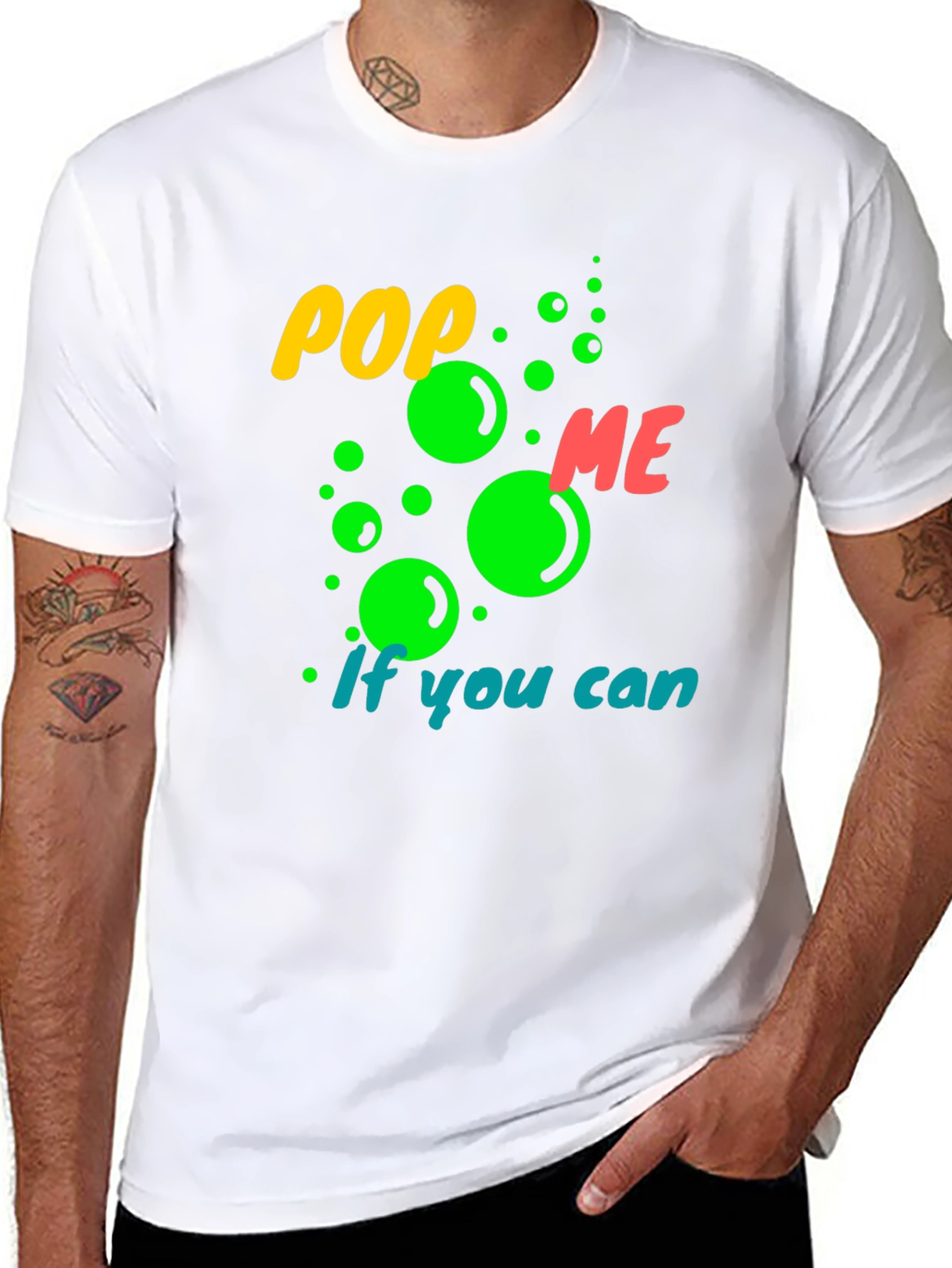 Black Pop Me If You Can Graphic Tee view 8