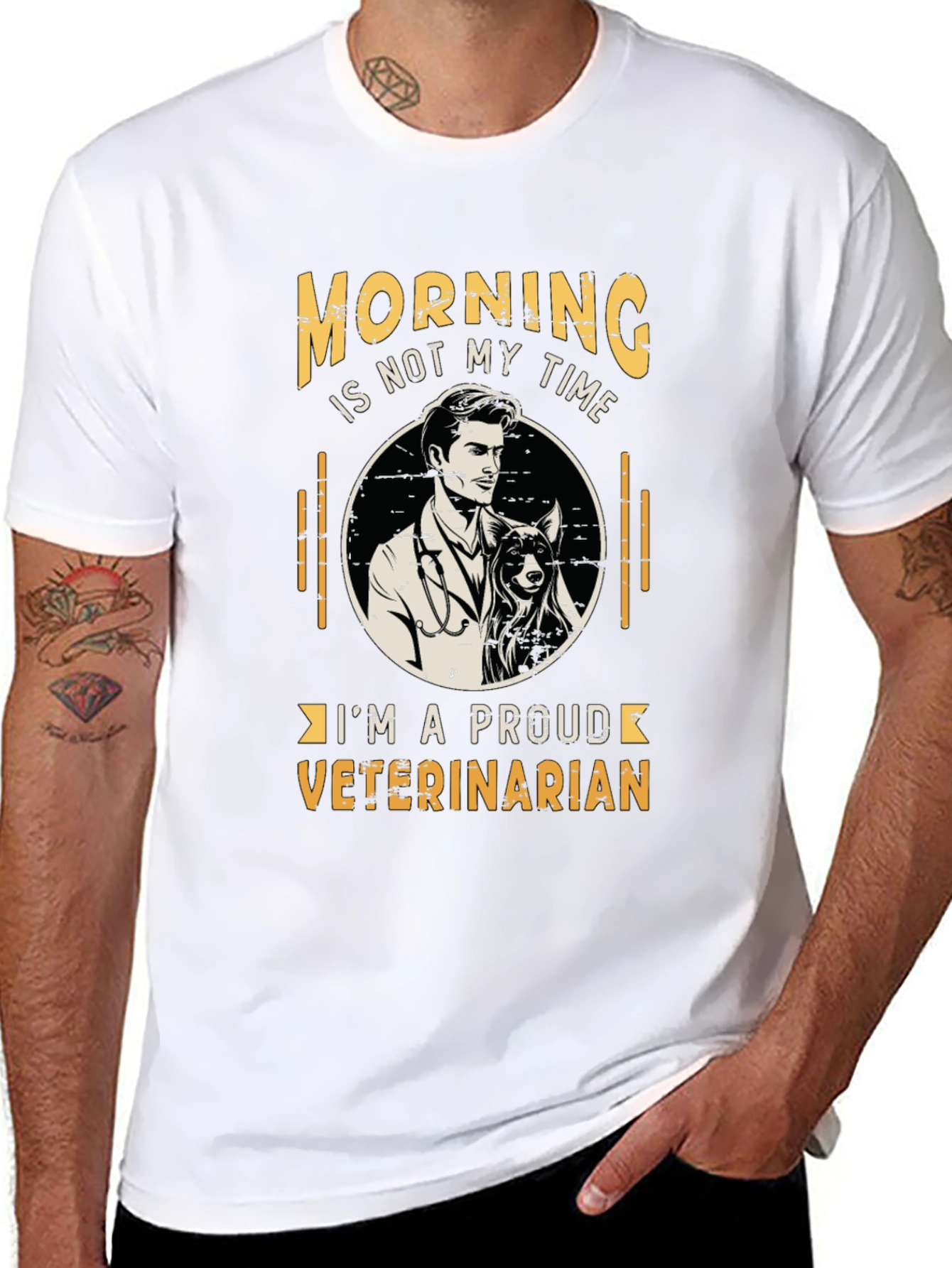 Black Proud Veterinarian T-Shirt view 8
