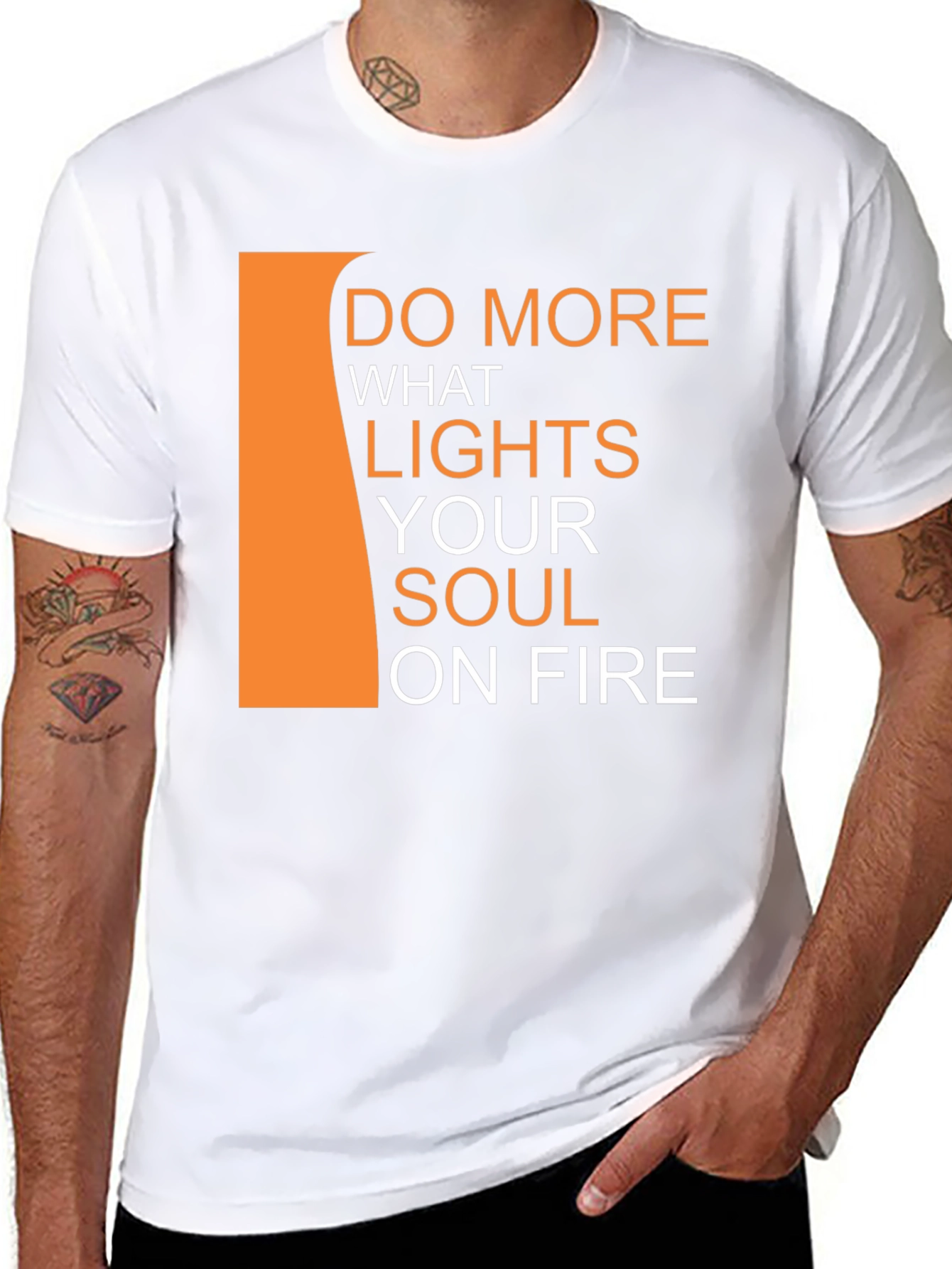 Black Inspirational Black T-Shirt - Do More What Lights Your Soul view 8