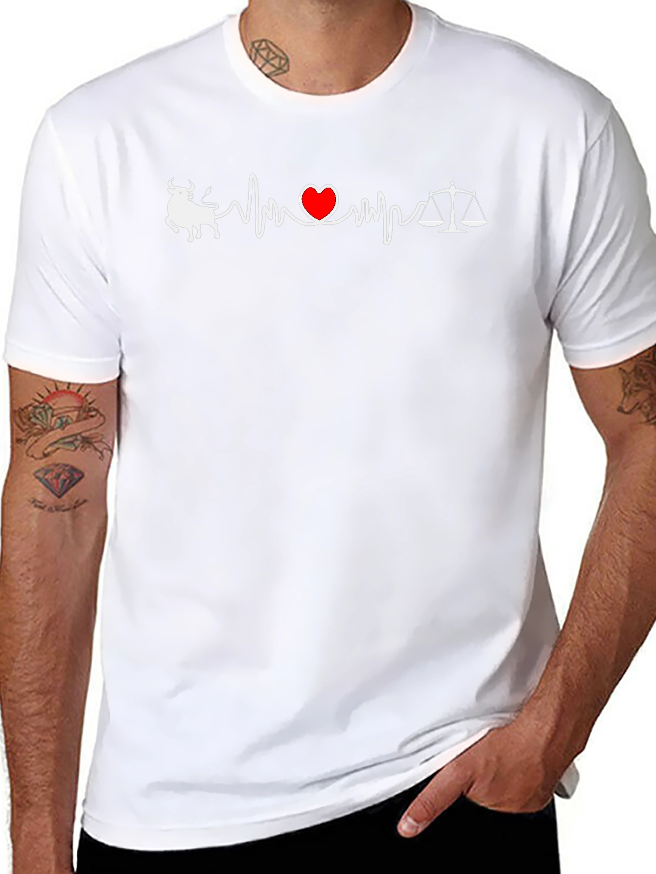 Black Bull, Heart, Scales Graphic Tee view 8