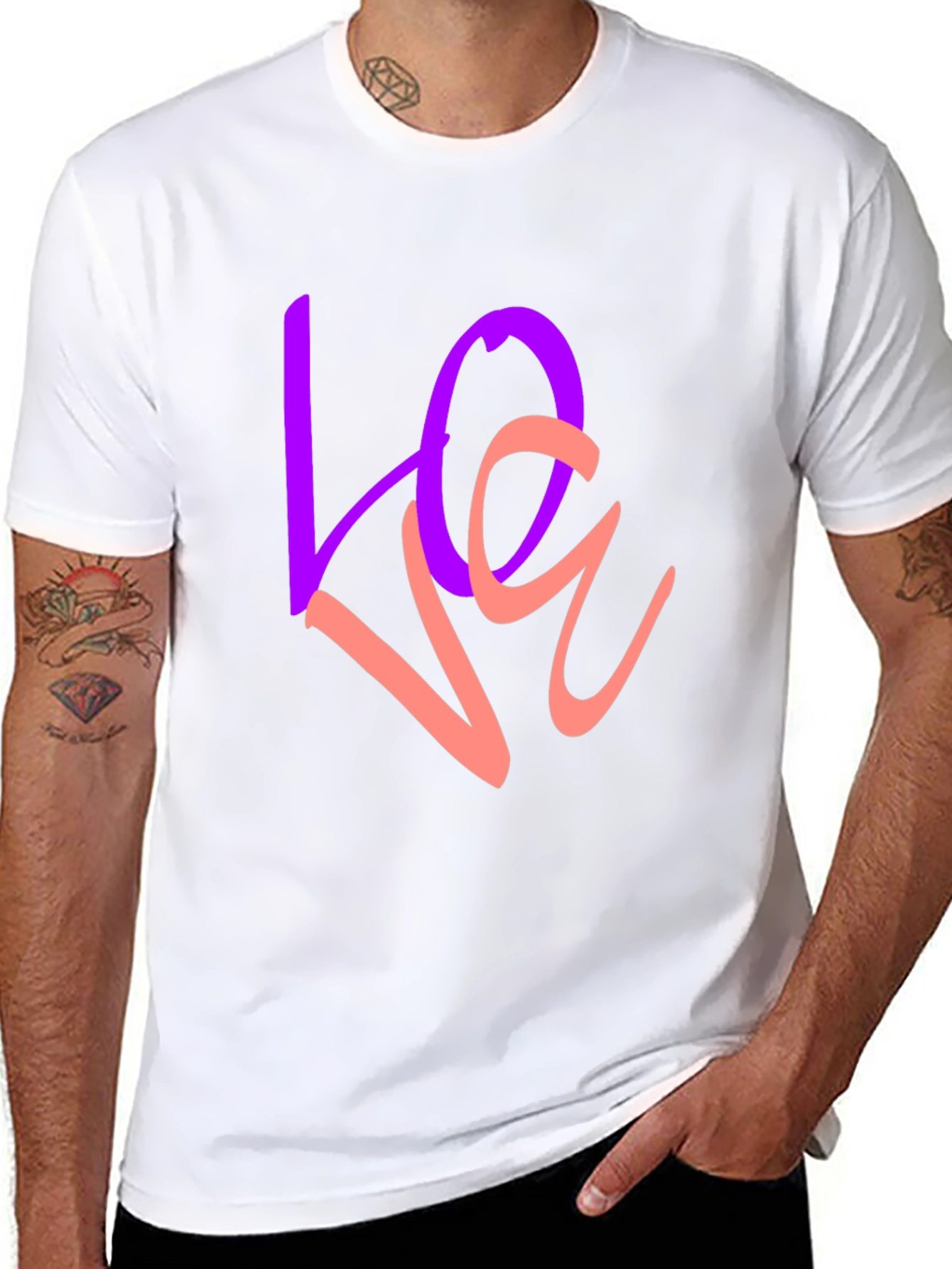 Black Love Graphic Print Crew Neck T-Shirt view 8