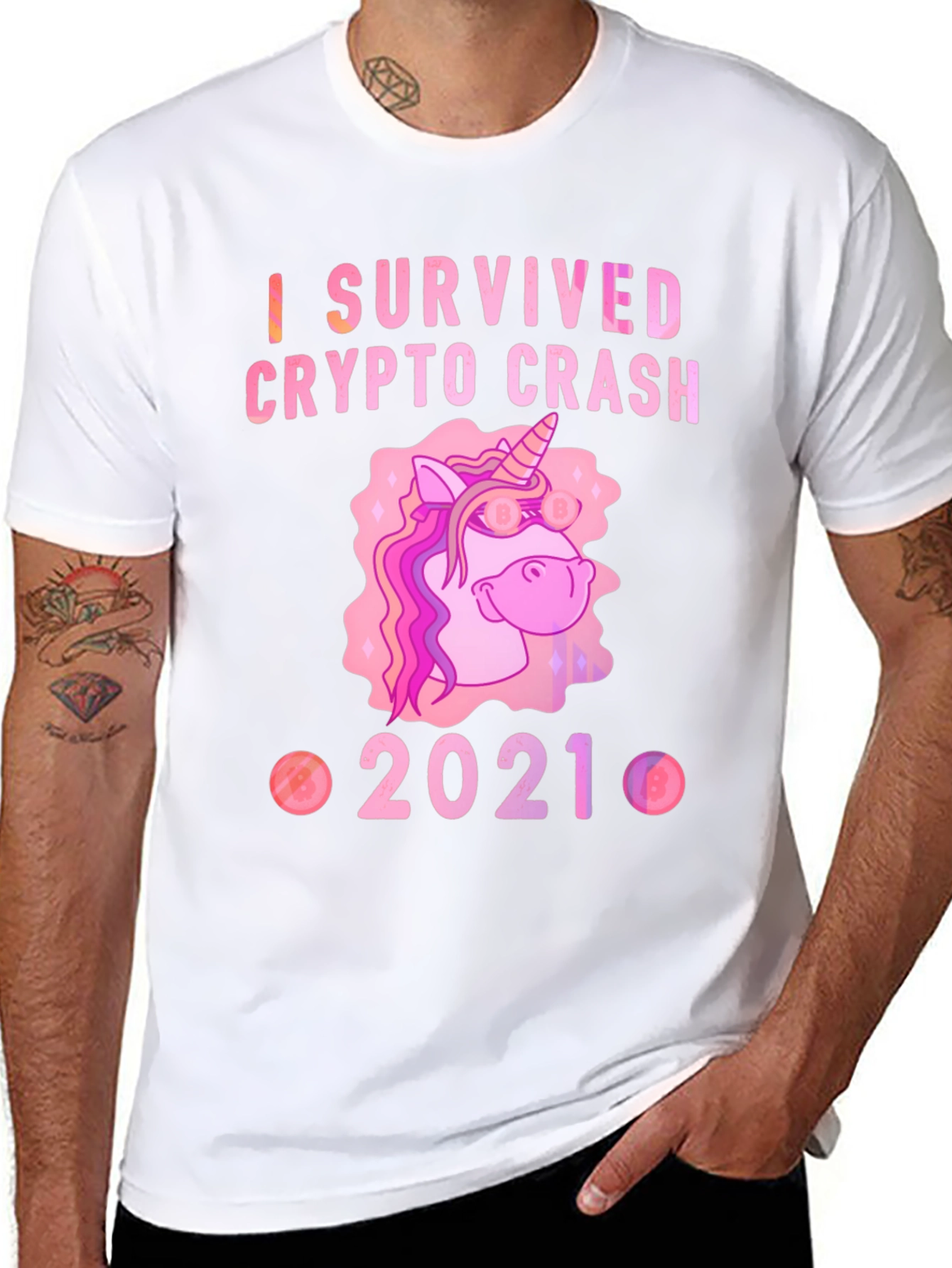 Black Crypto Crash Survivor 2021 Black T-Shirt view 8