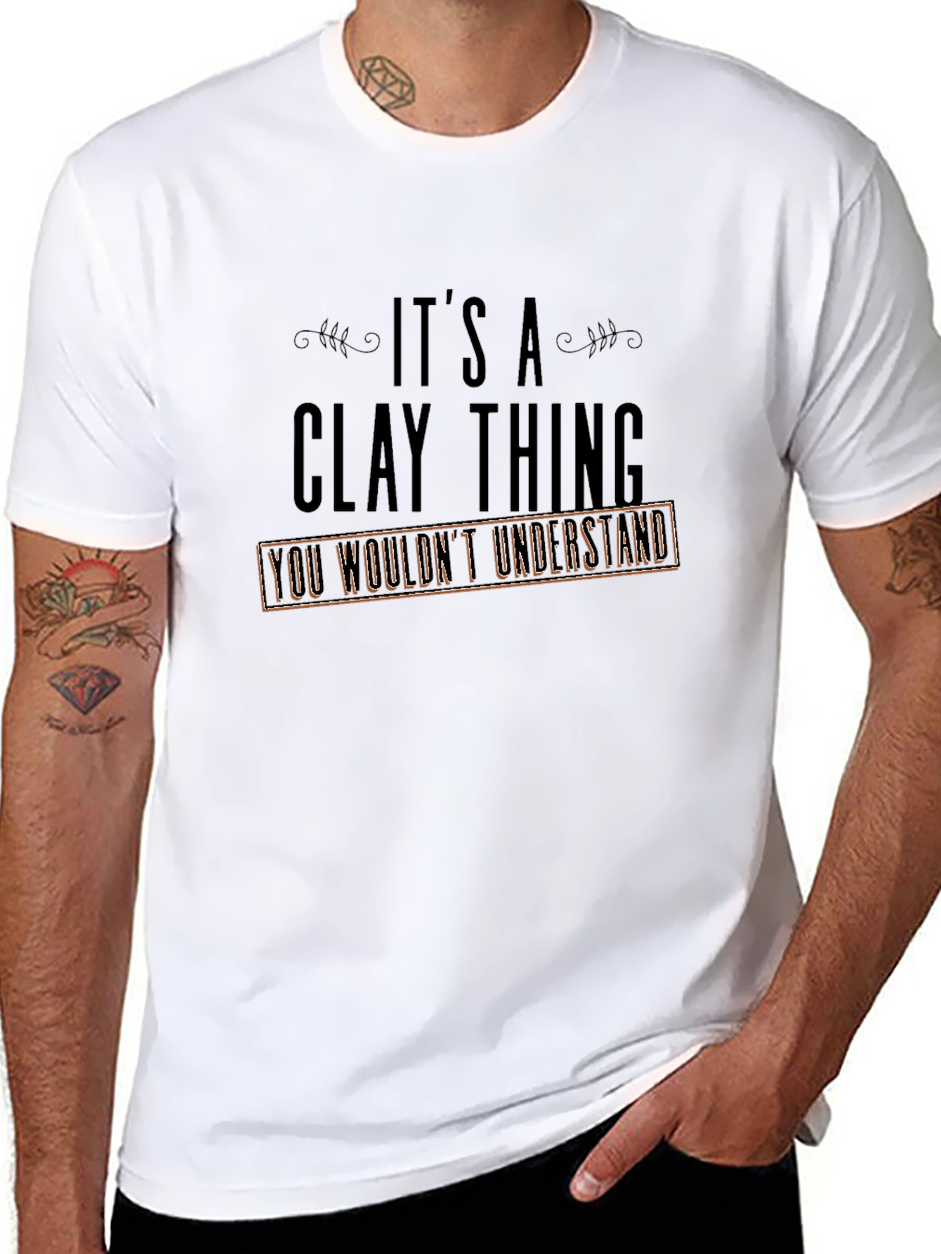 Black It's a Clay Thing T-Shirt view 8