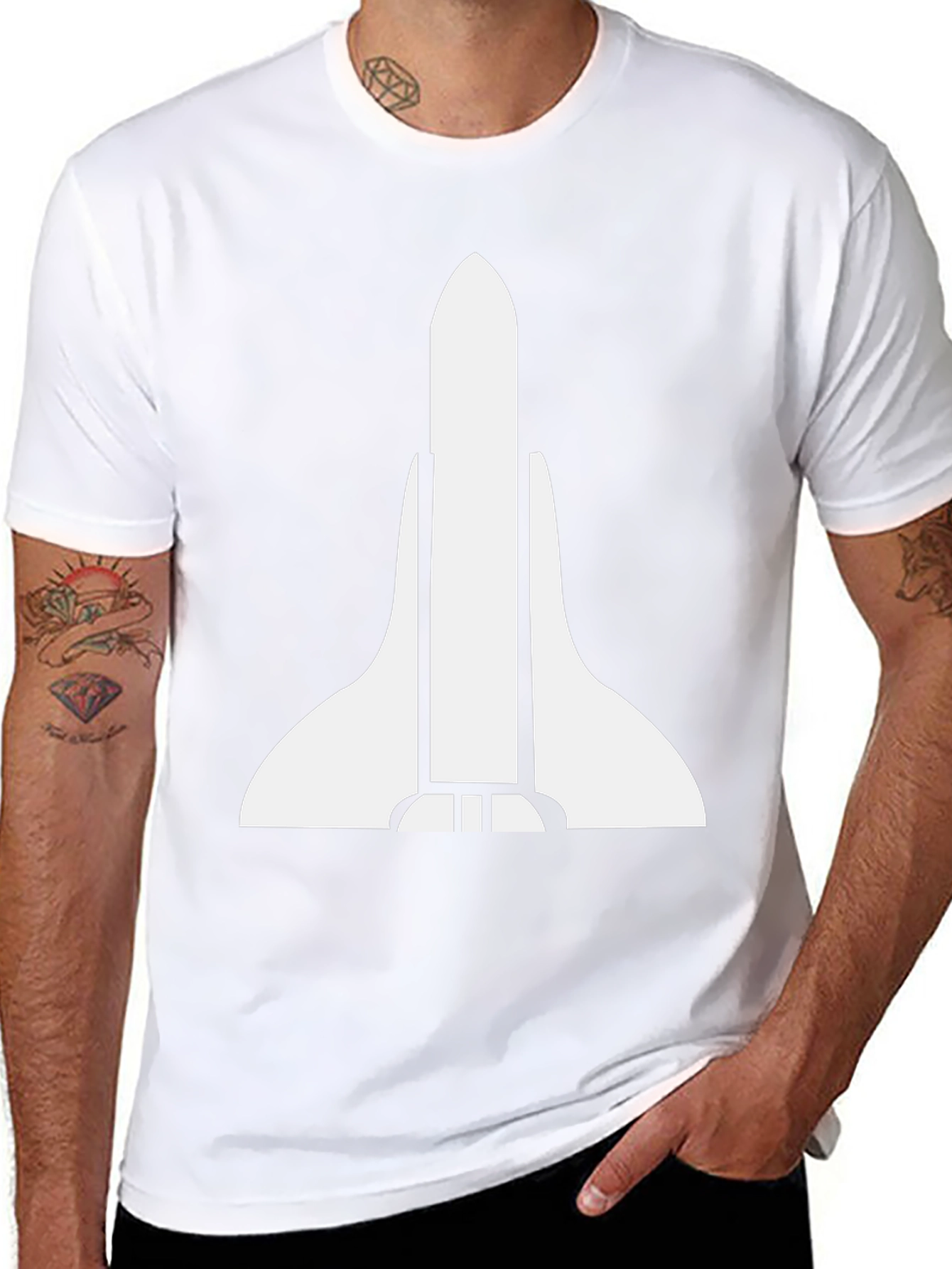 Black Space Shuttle Graphic Tee - Bold Style view 8