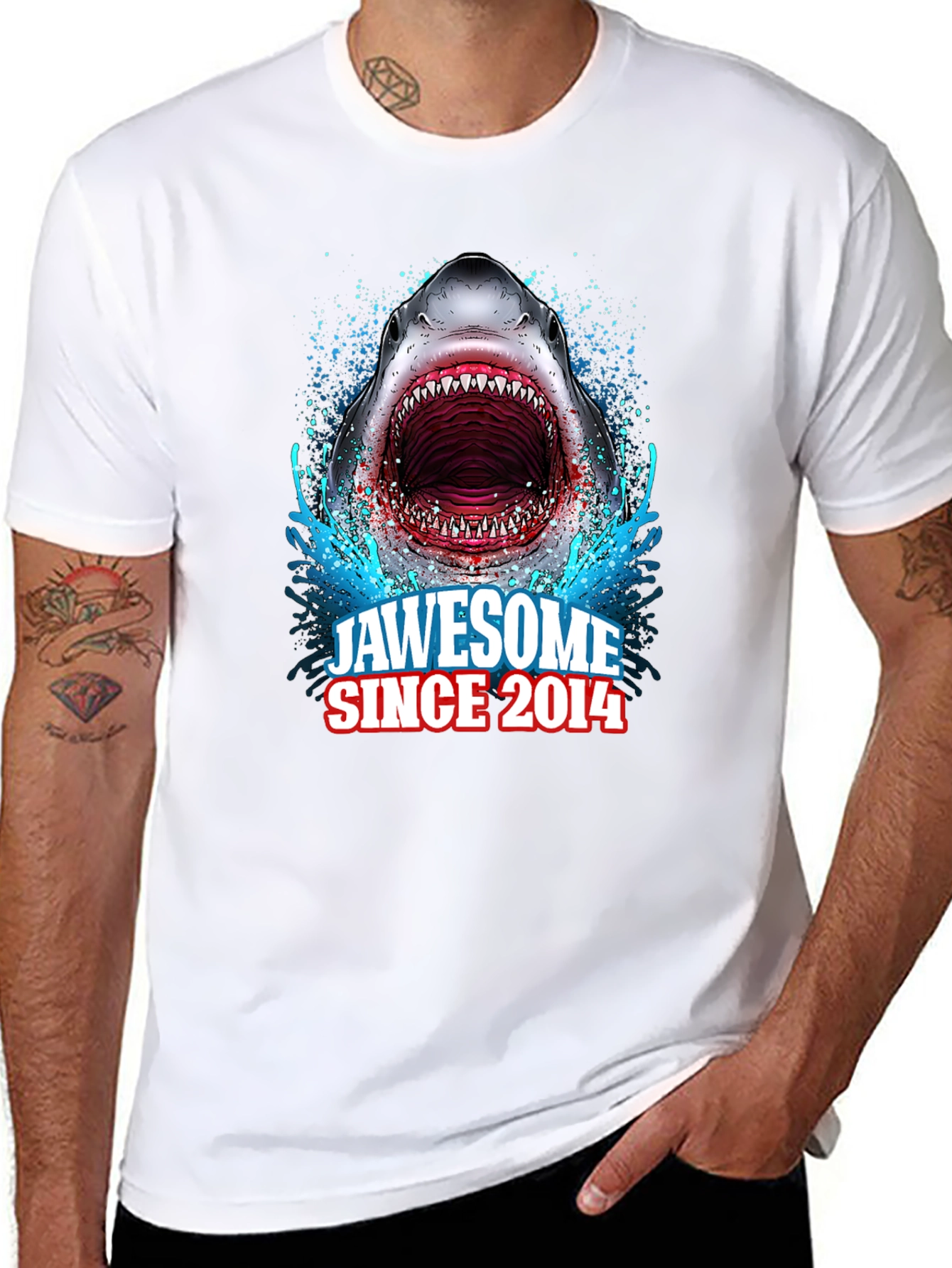 Black Jawsome Shark Graphic T-Shirt - Since 2014 view 8