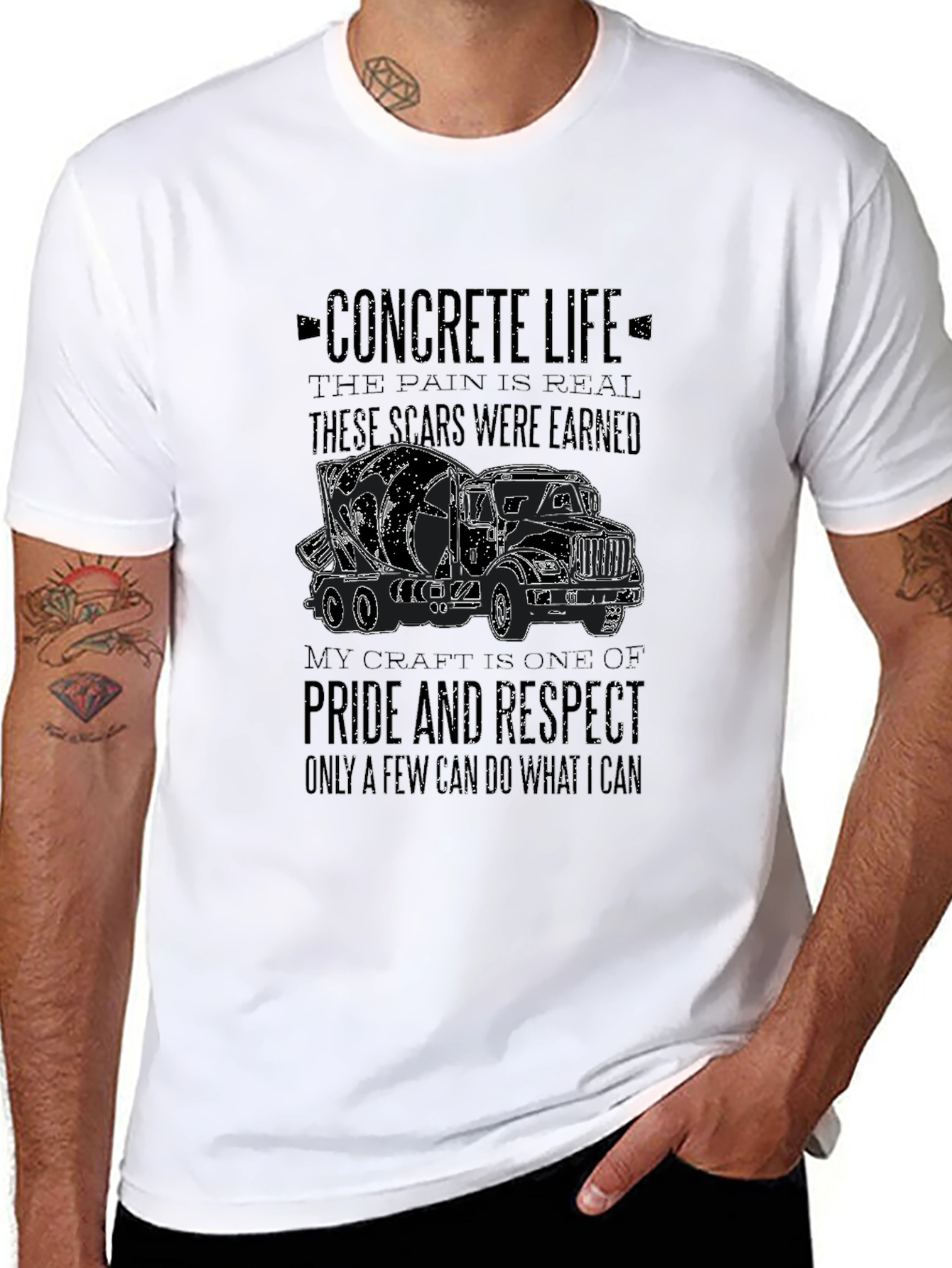 Black Concrete Life T-Shirt view 8