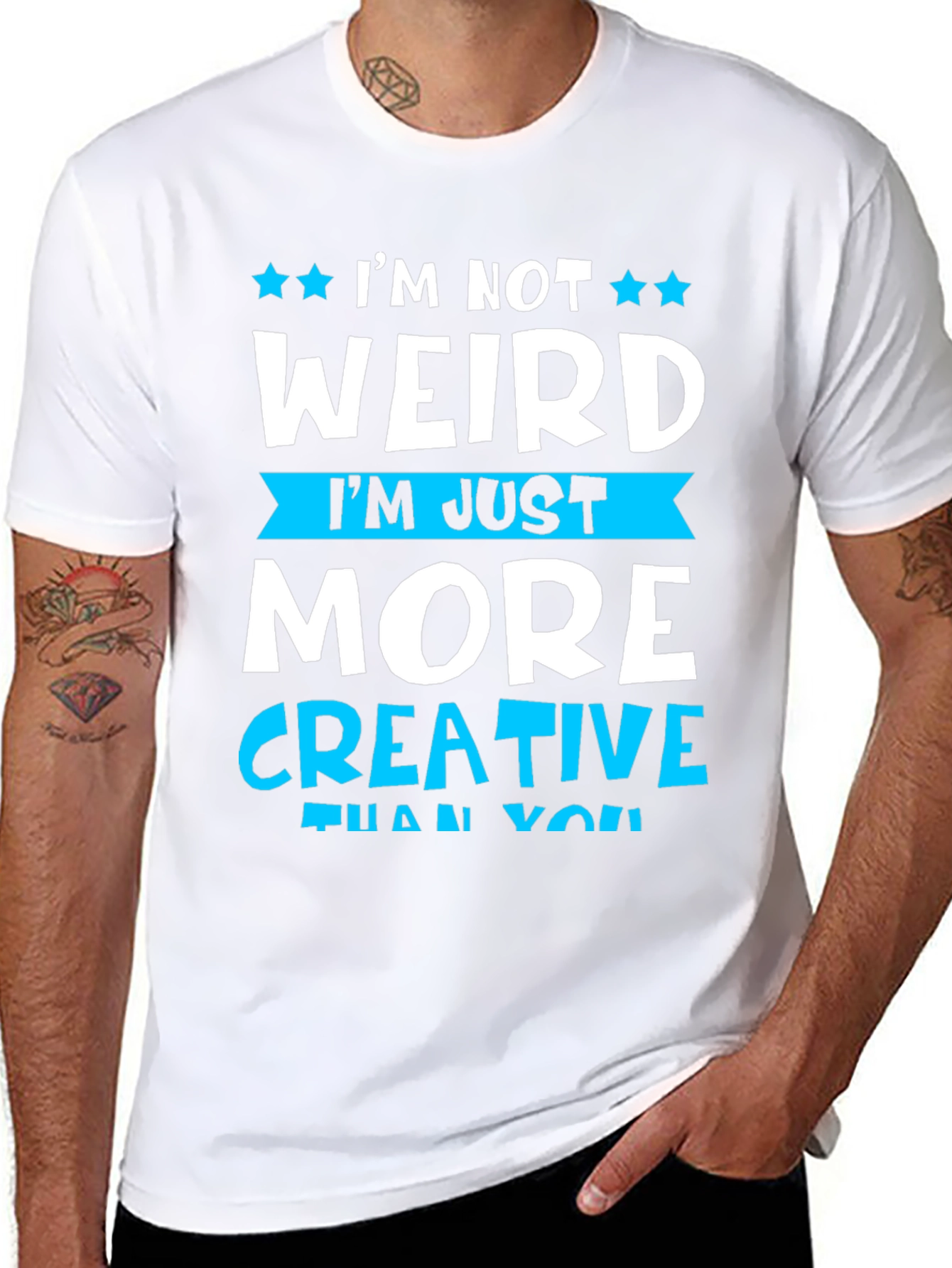 Black I'm Not Weird T-Shirt view 8