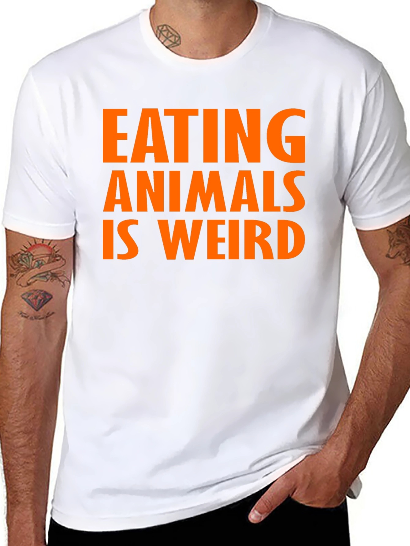 Black Eating Animals is Weird - Graphic Tee view 8