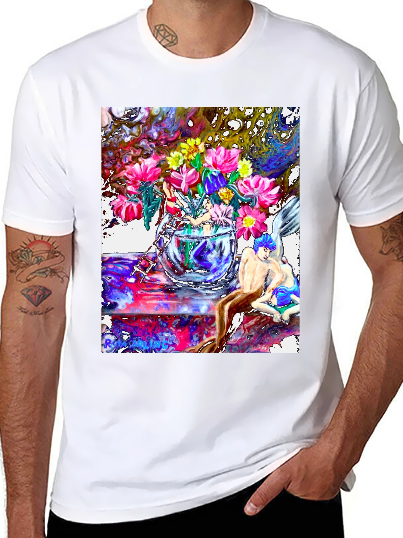 Black Floral Fairytale T-Shirt view 8