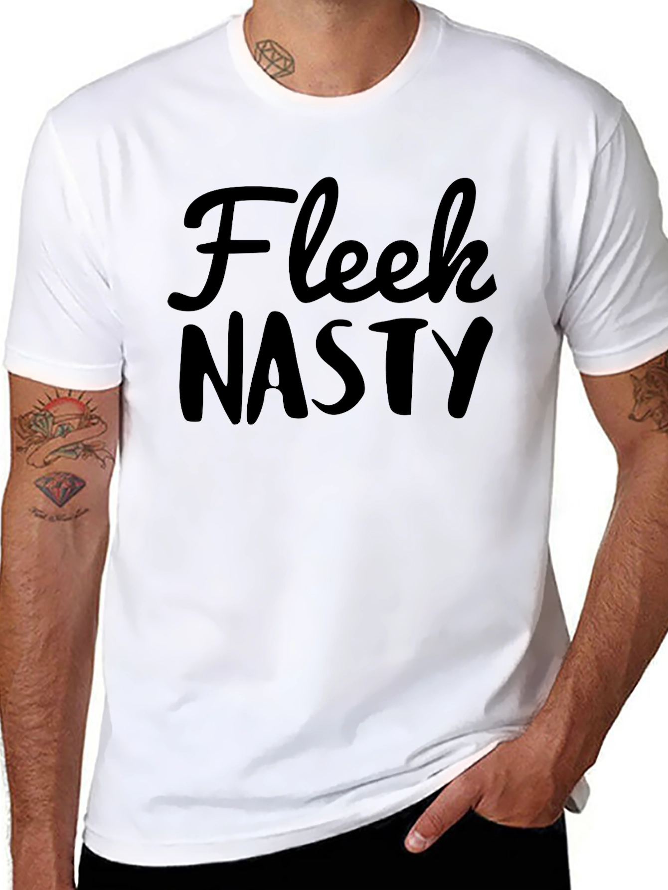 Black Fleek Nasty Black Graphic Tee - Stylish Men's Casual Shirt view 8