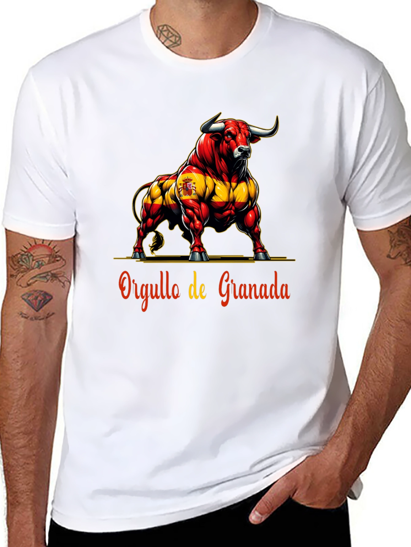 Black Granada Pride Bull Graphic Tee - Bold Spanish Style view 8