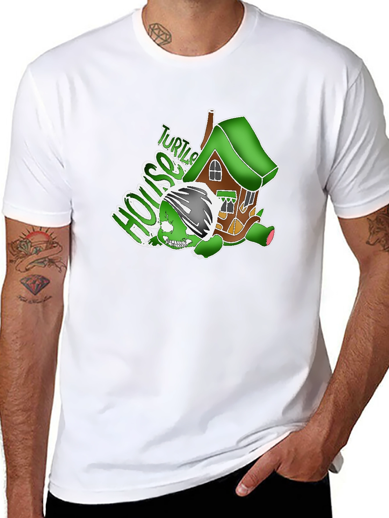 Black Turtle House Graphic T-Shirt view 8