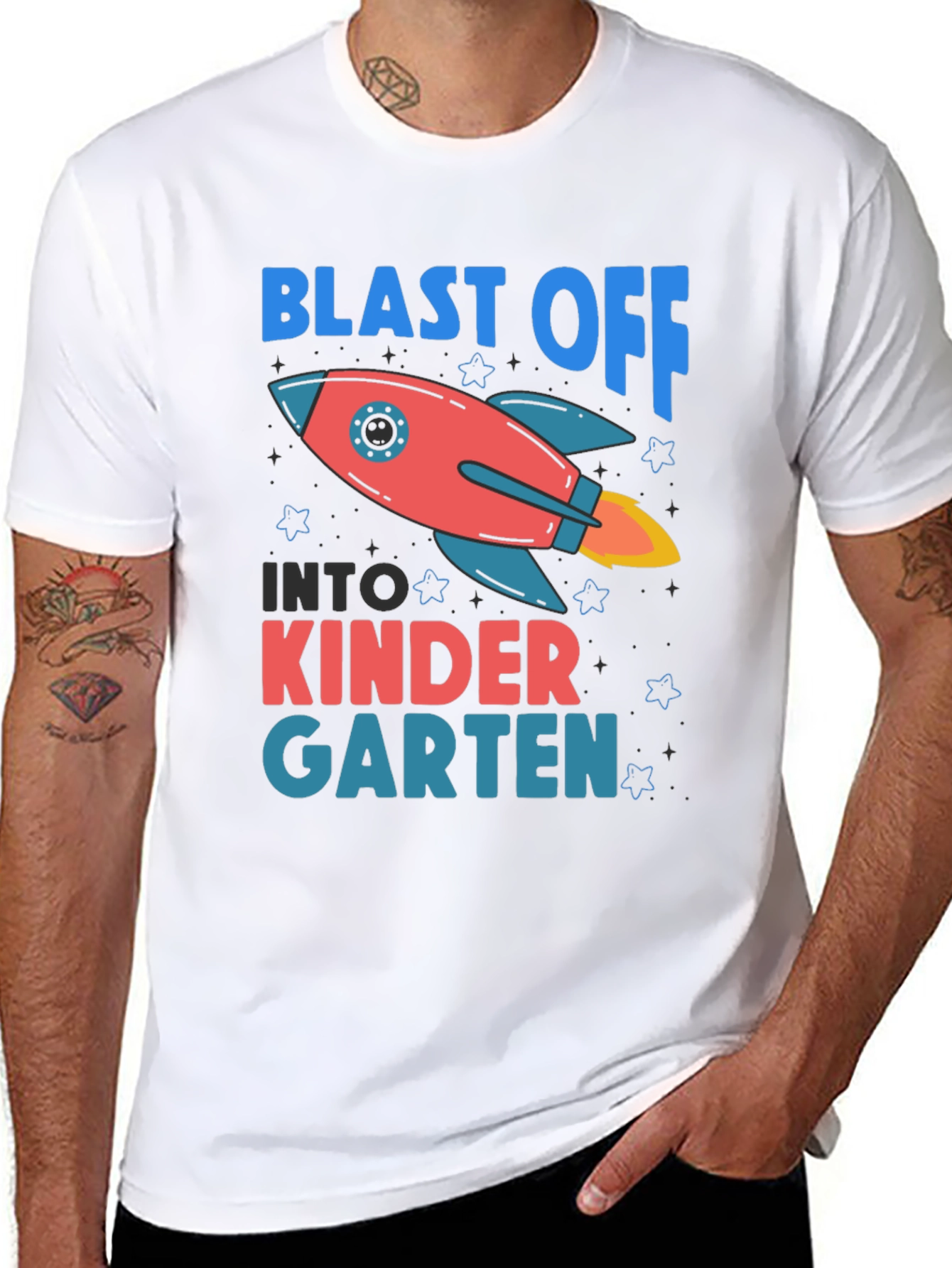 Black Blast Off to Kindergarten T-Shirt view 8
