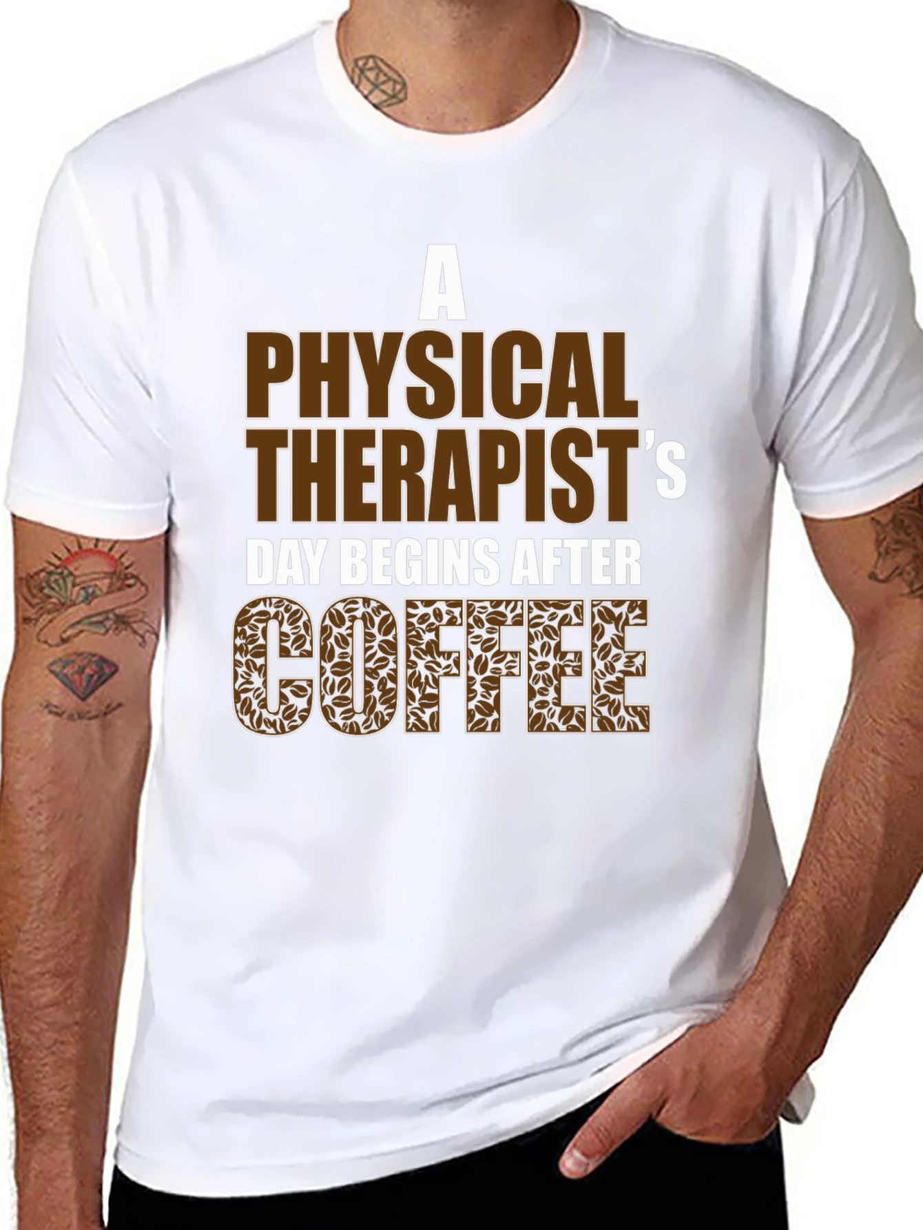 Black Physical Therapist Coffee T-Shirt view 8