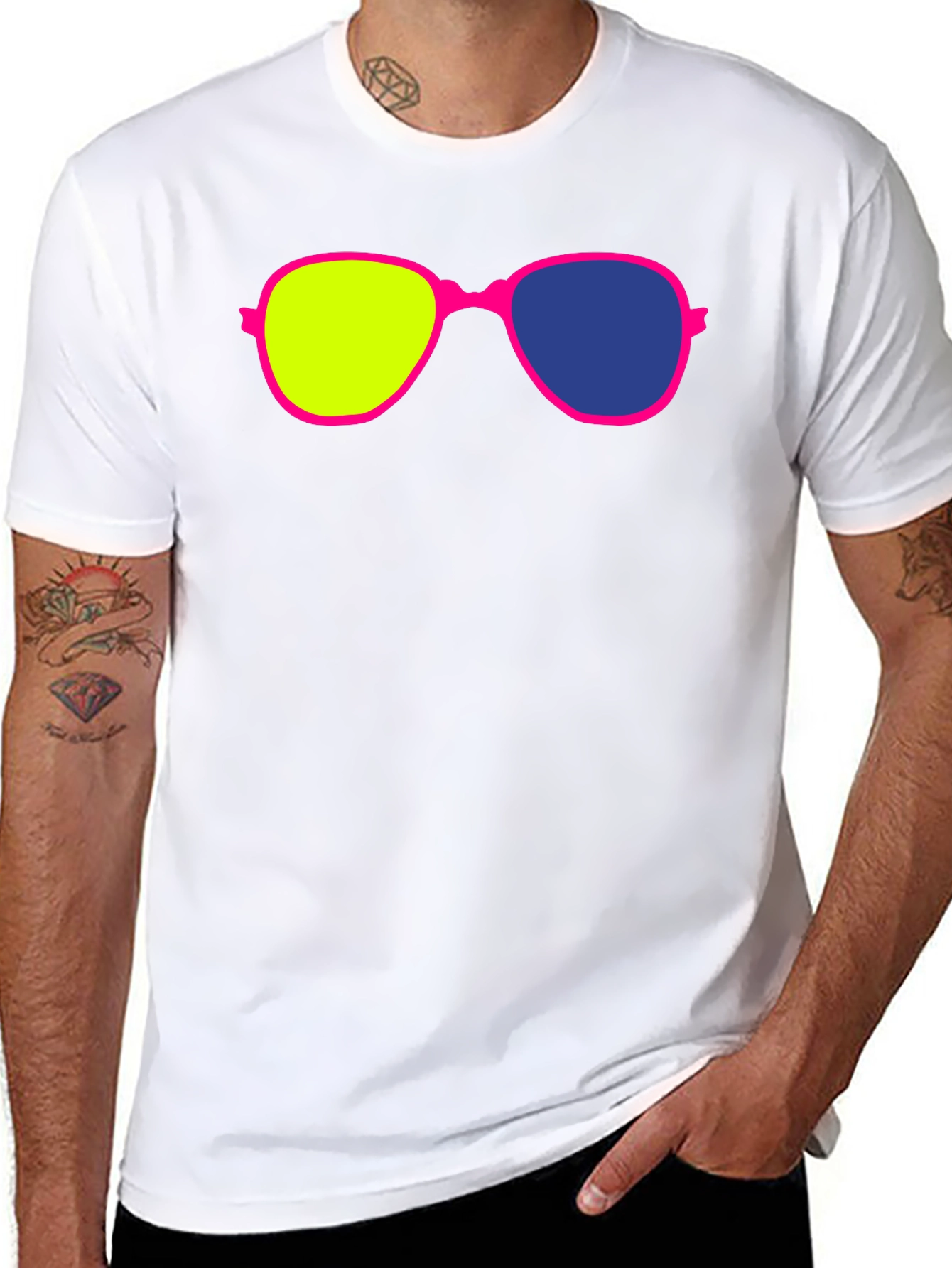 Retro Sunglasses Graphic Tee - Novelty Design - 8