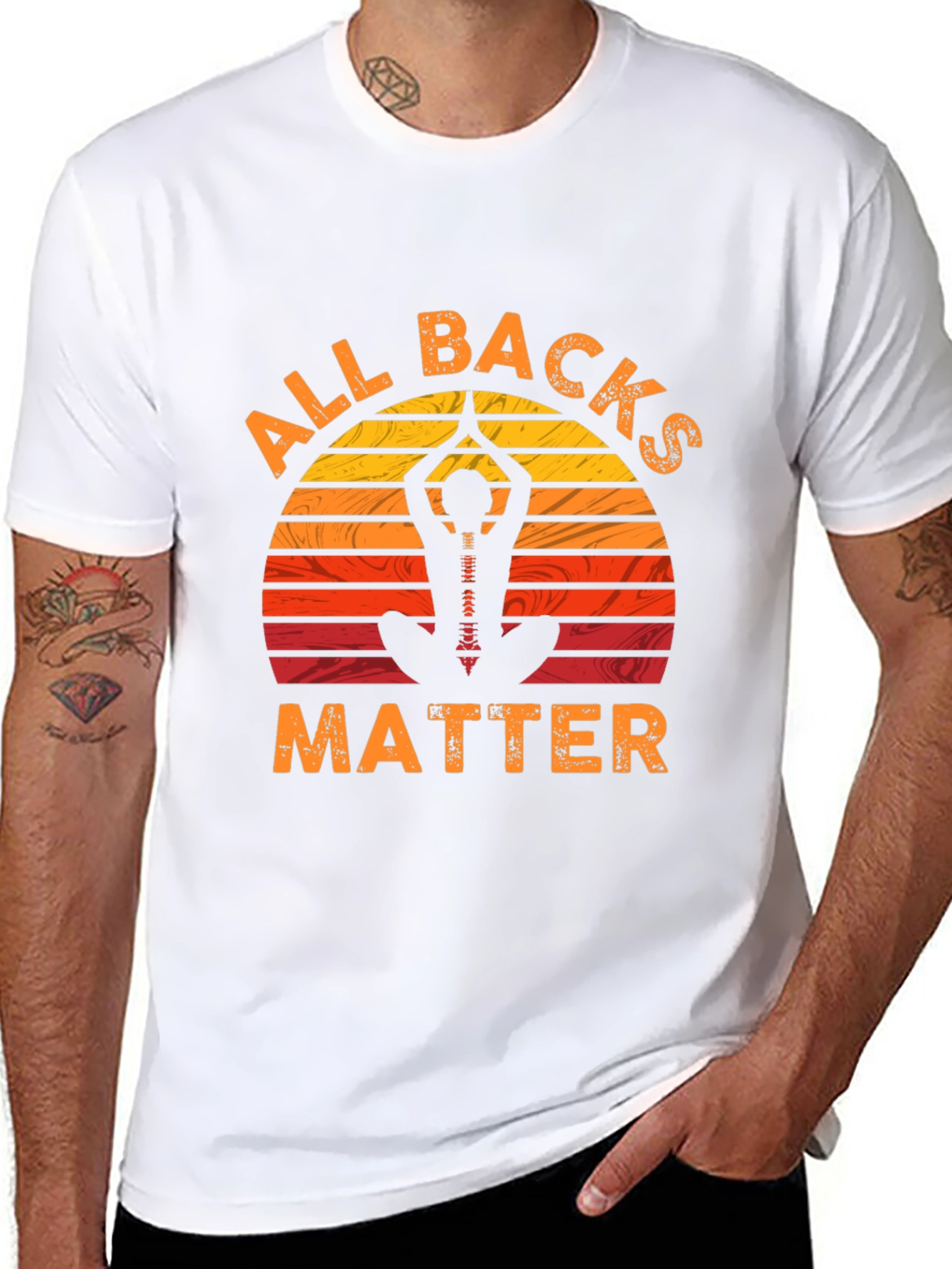 Black All Backs Matter Yoga T-Shirt view 8