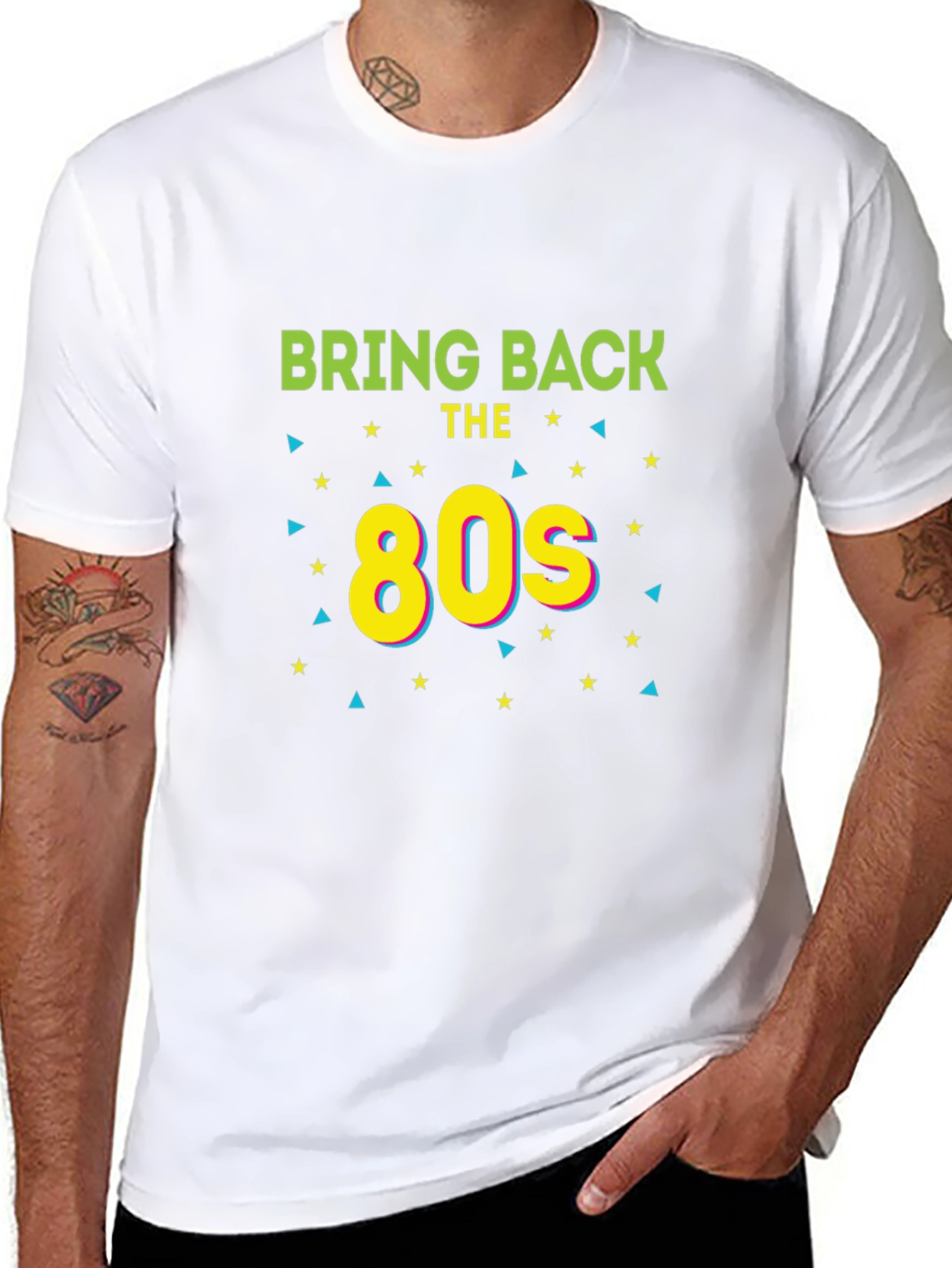 Black Retro 80s Graphic T-Shirt - Bring Back the 80s Tee view 8