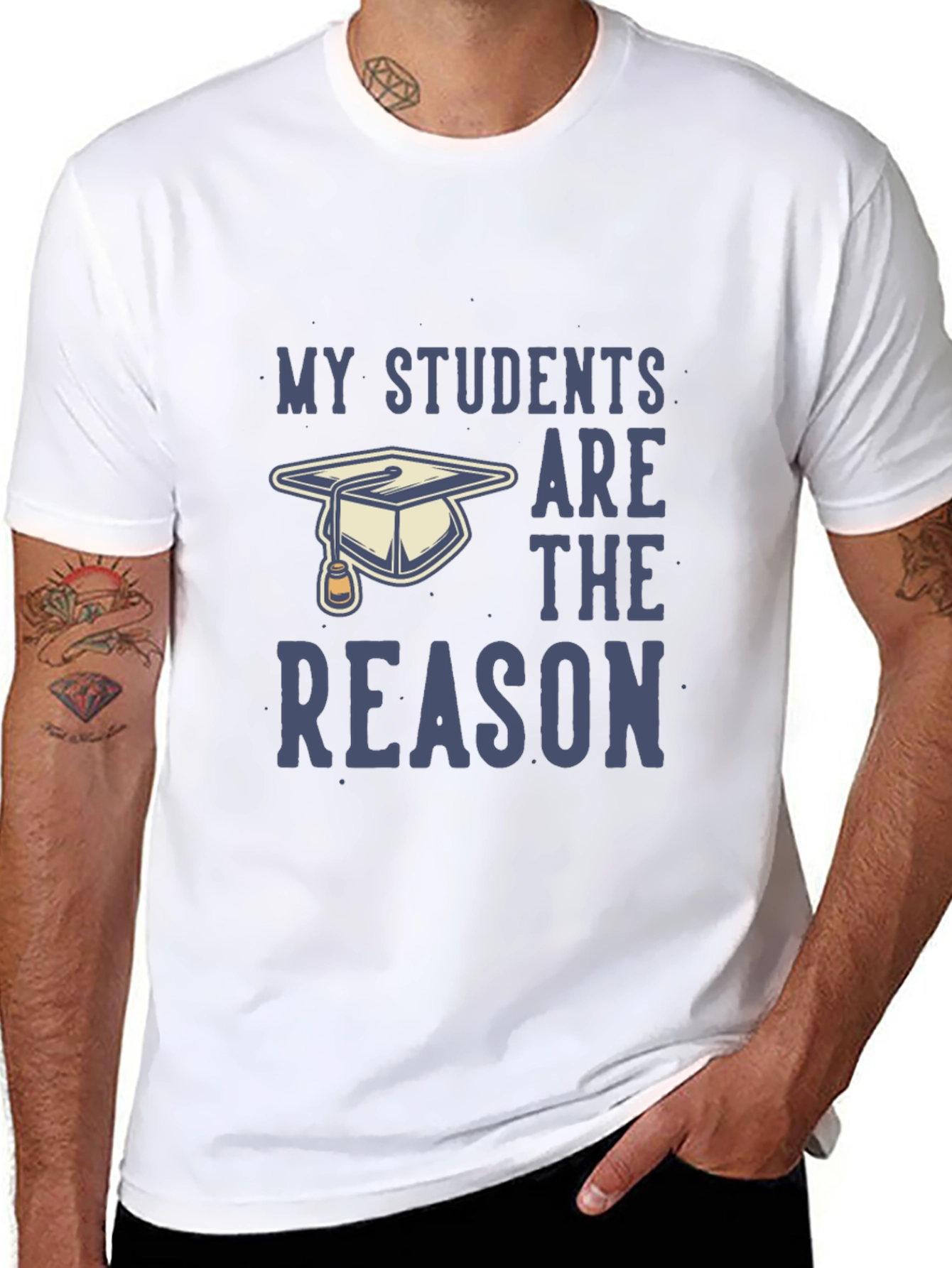 Black My Students Are The Reason T-Shirt - Teacher Gift view 8