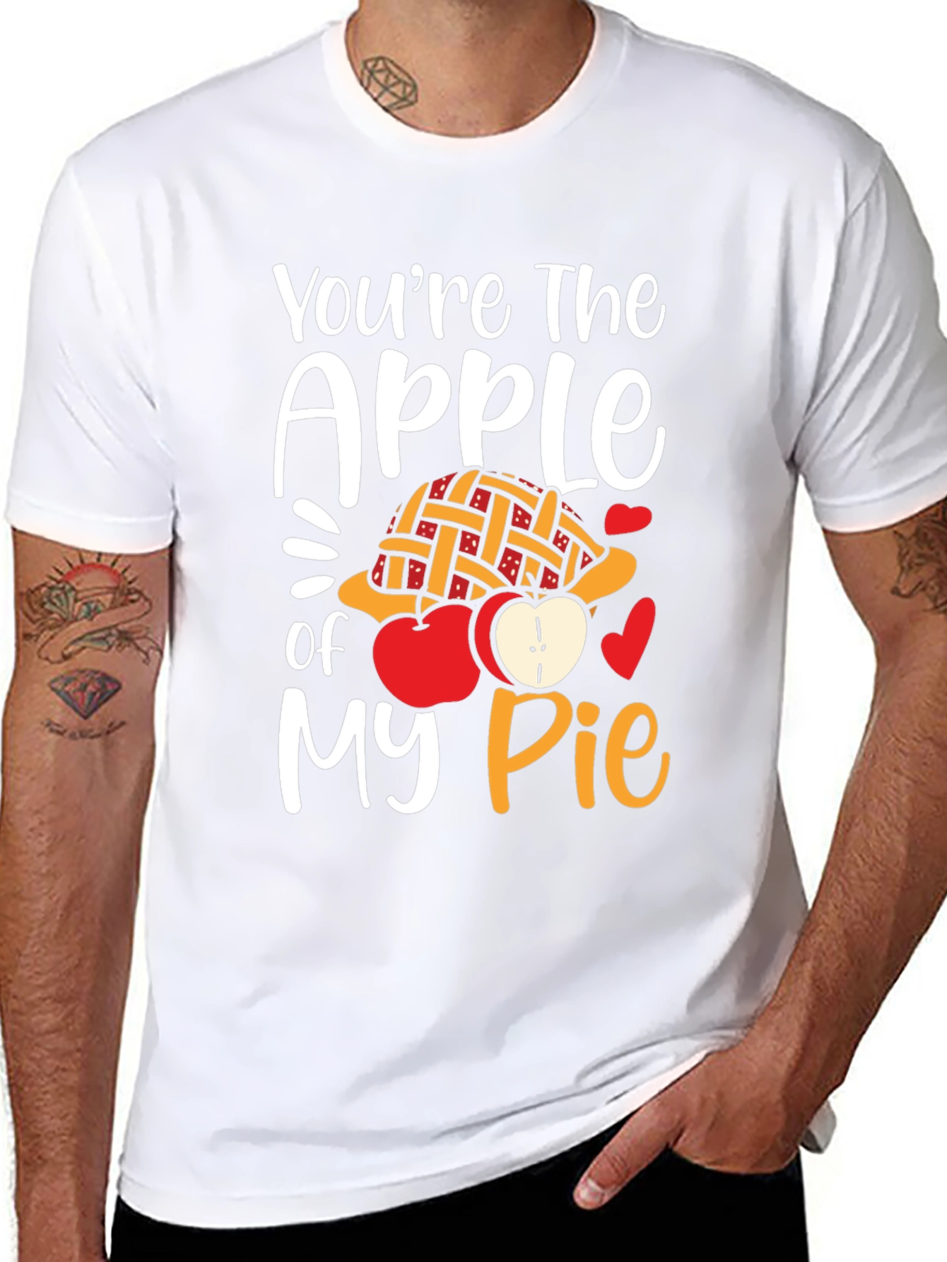 Black You're the Apple of My Pie Graphic T-Shirt view 8